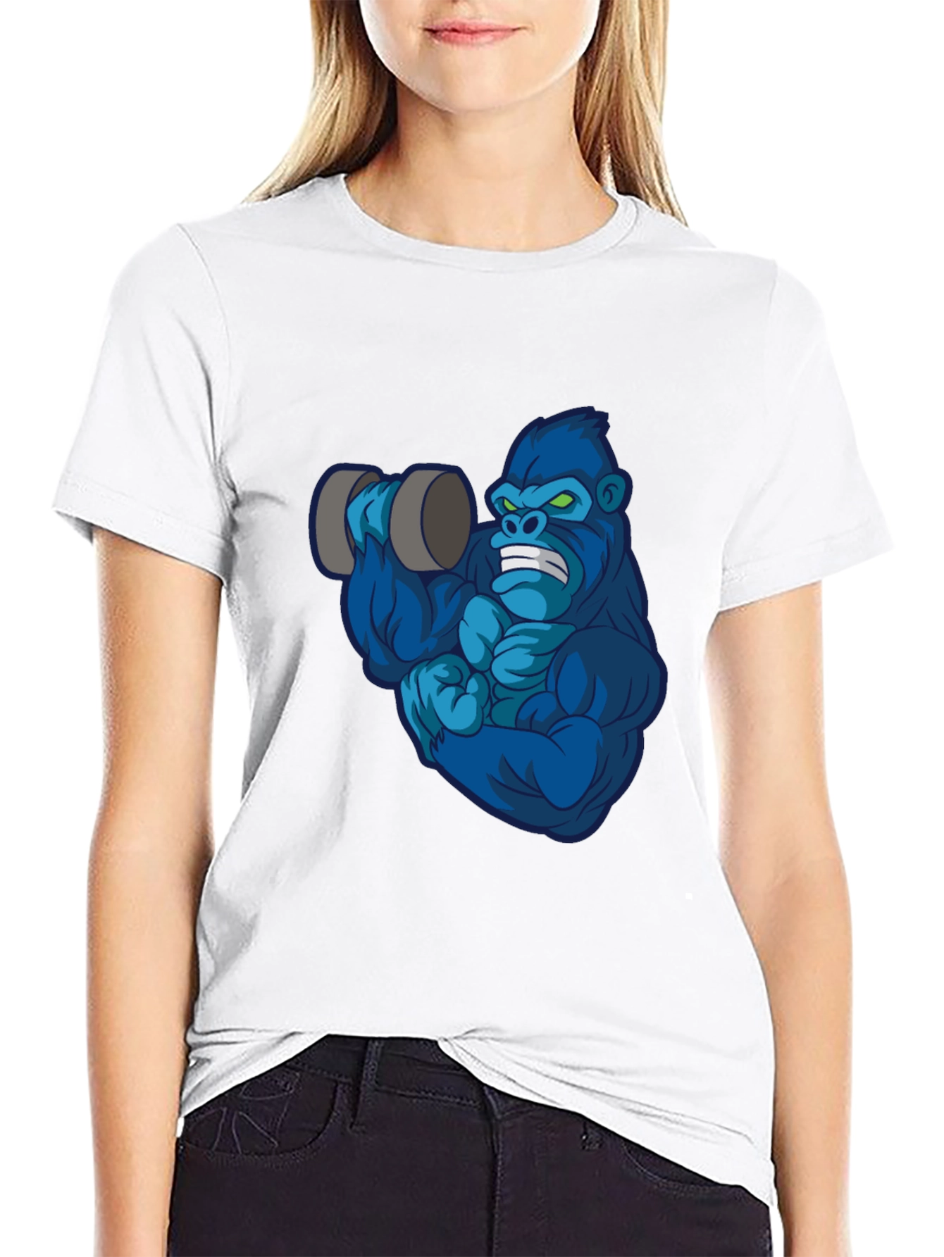 Gorilla Lifting Weights Graphic Tee