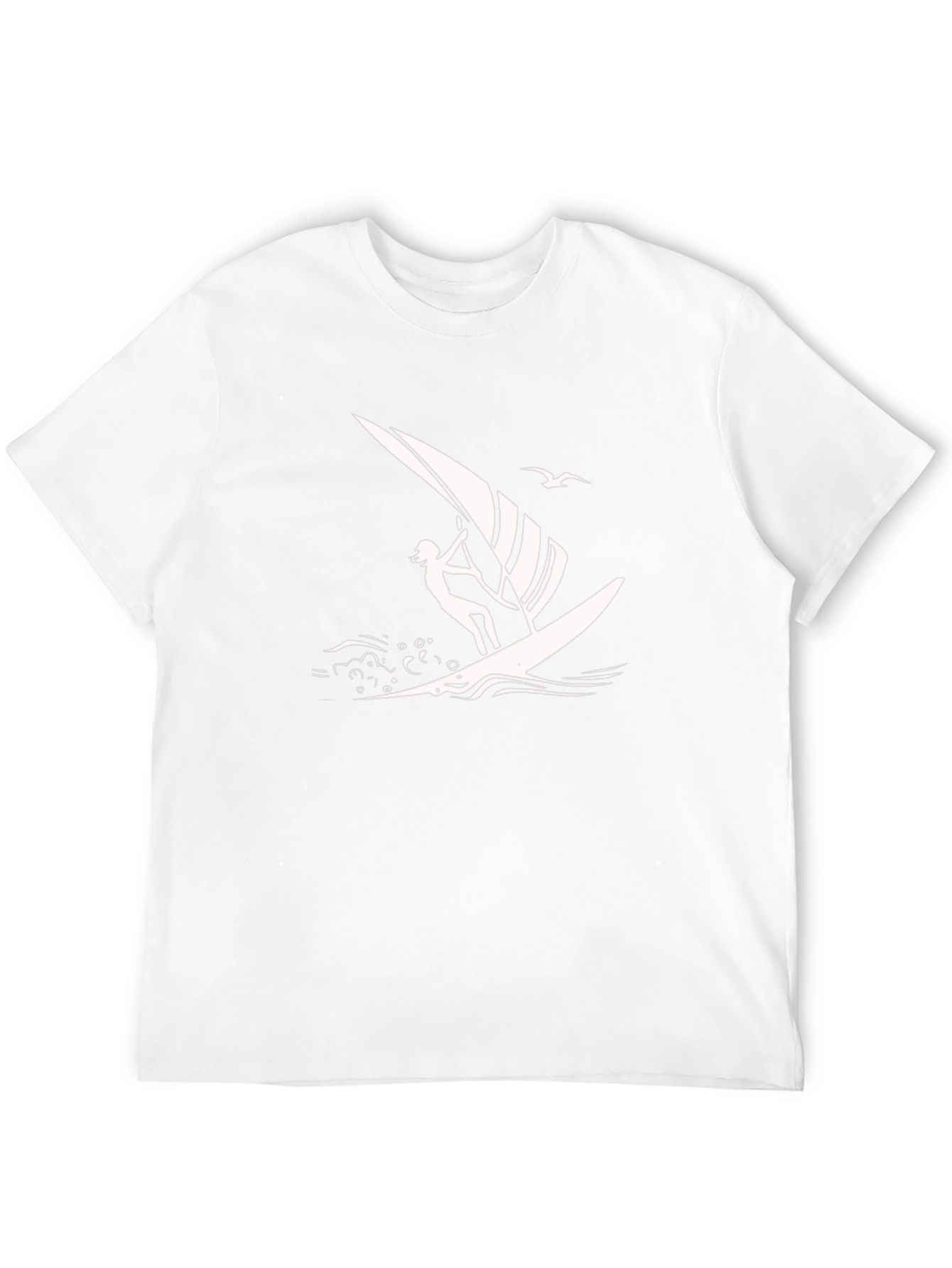 Windsurfer Graphic Tee - Black Cotton T-Shirt