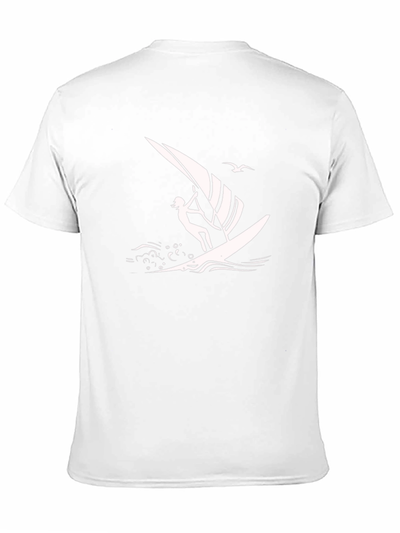 Windsurfer Graphic Tee - Black Cotton T-Shirt