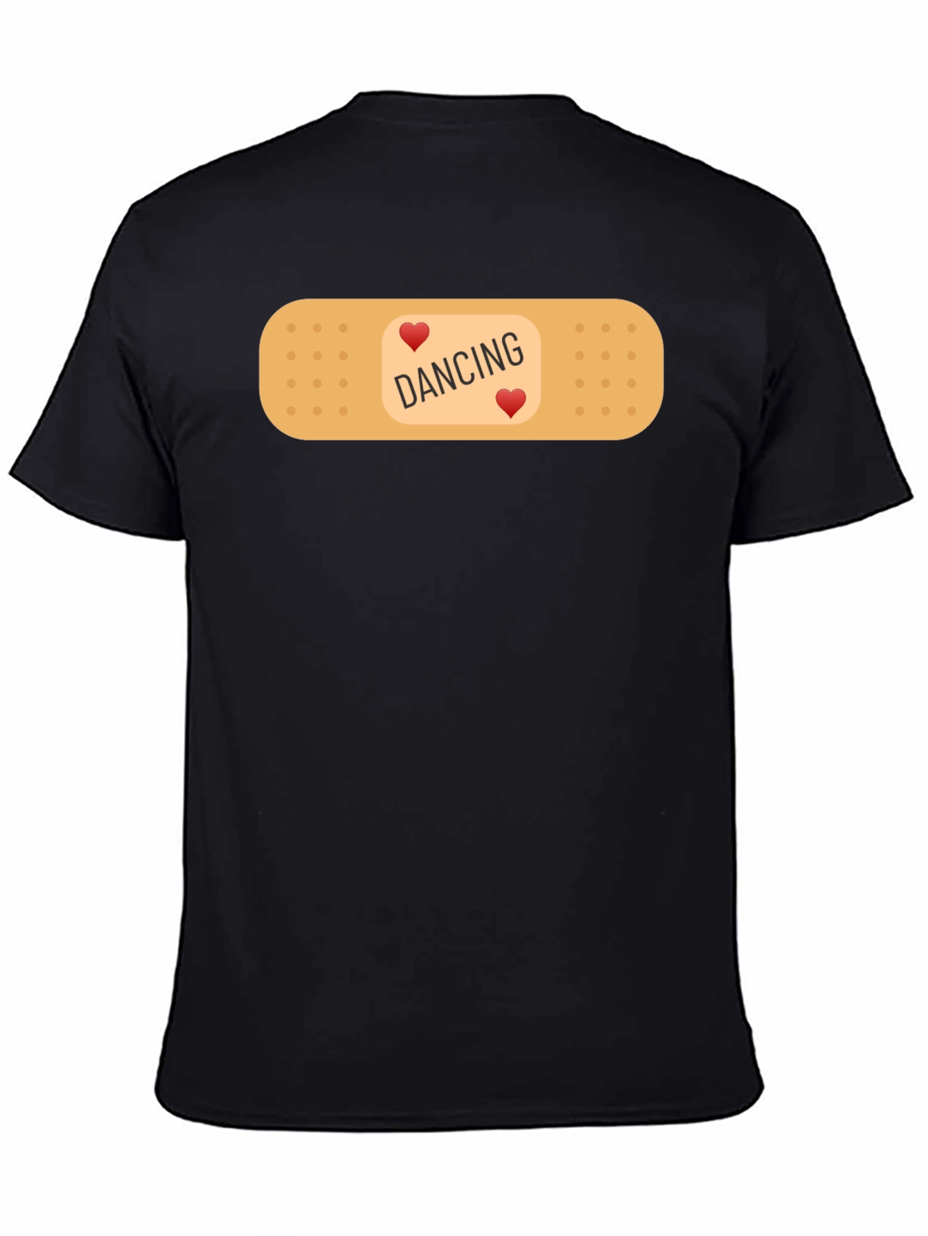 Dancing Hearts Bandage Graphic Tee - Black
