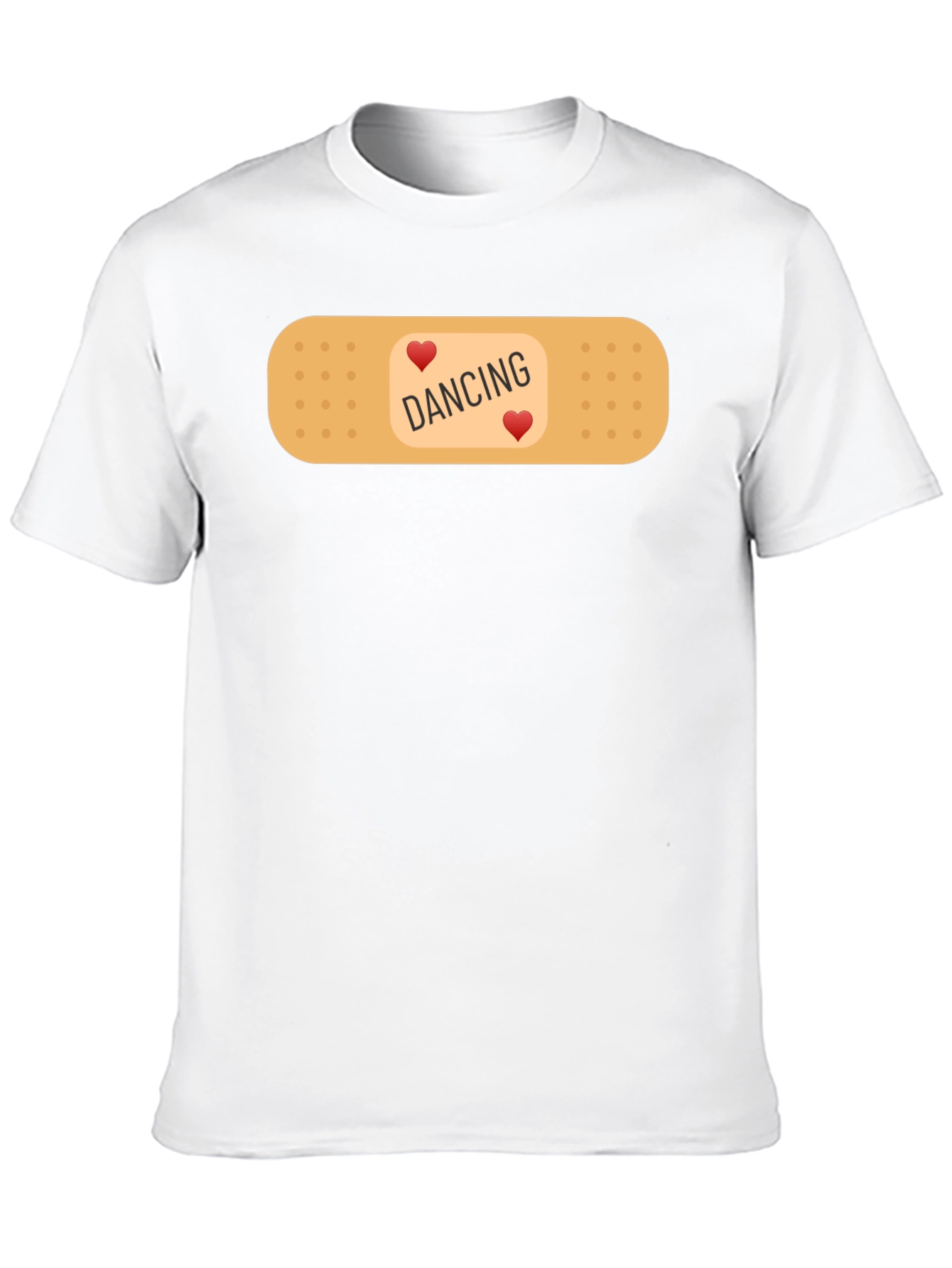 Dancing Hearts Bandage Graphic Tee - Black