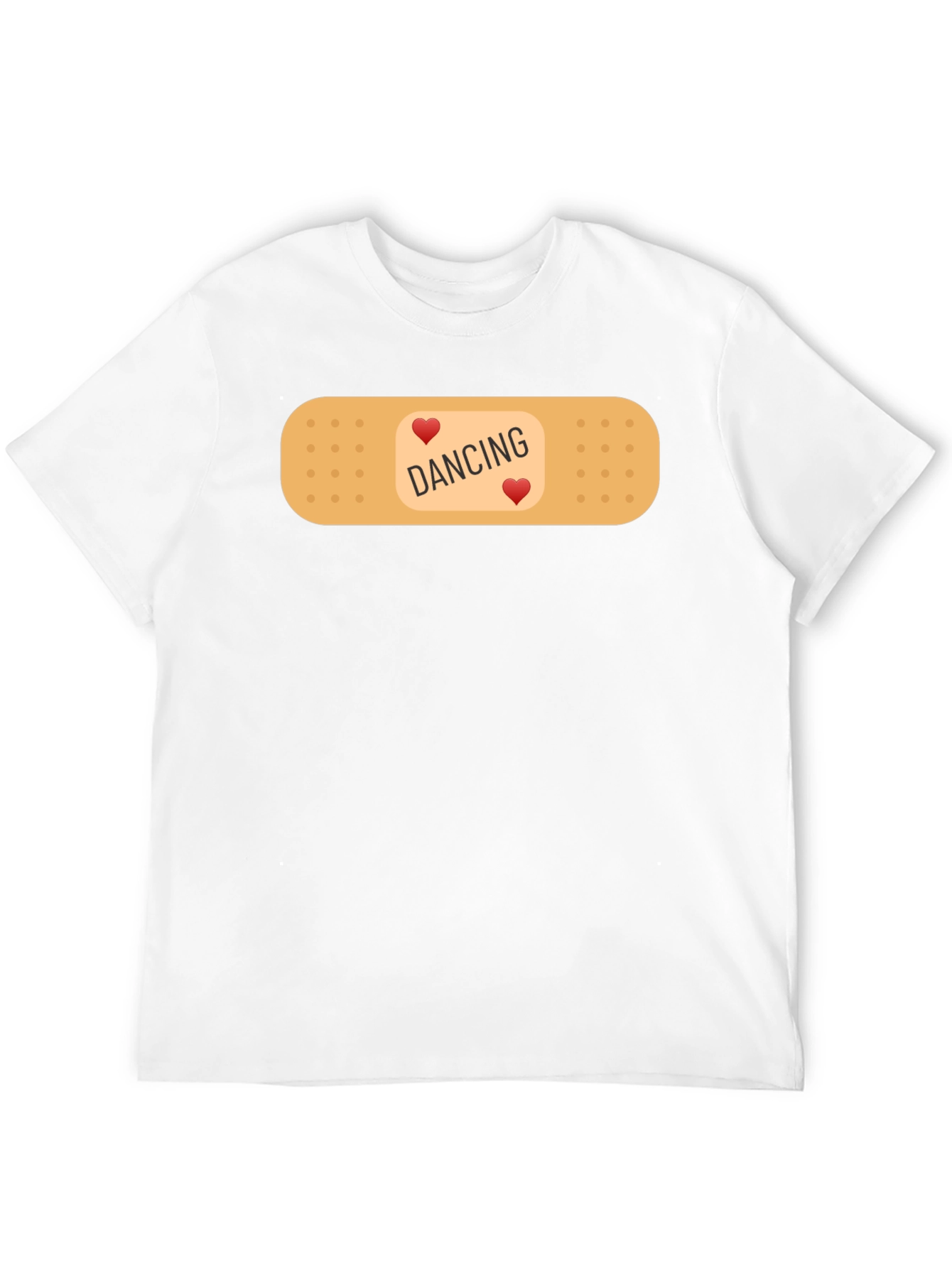 Dancing Hearts Bandage Graphic Tee - Black