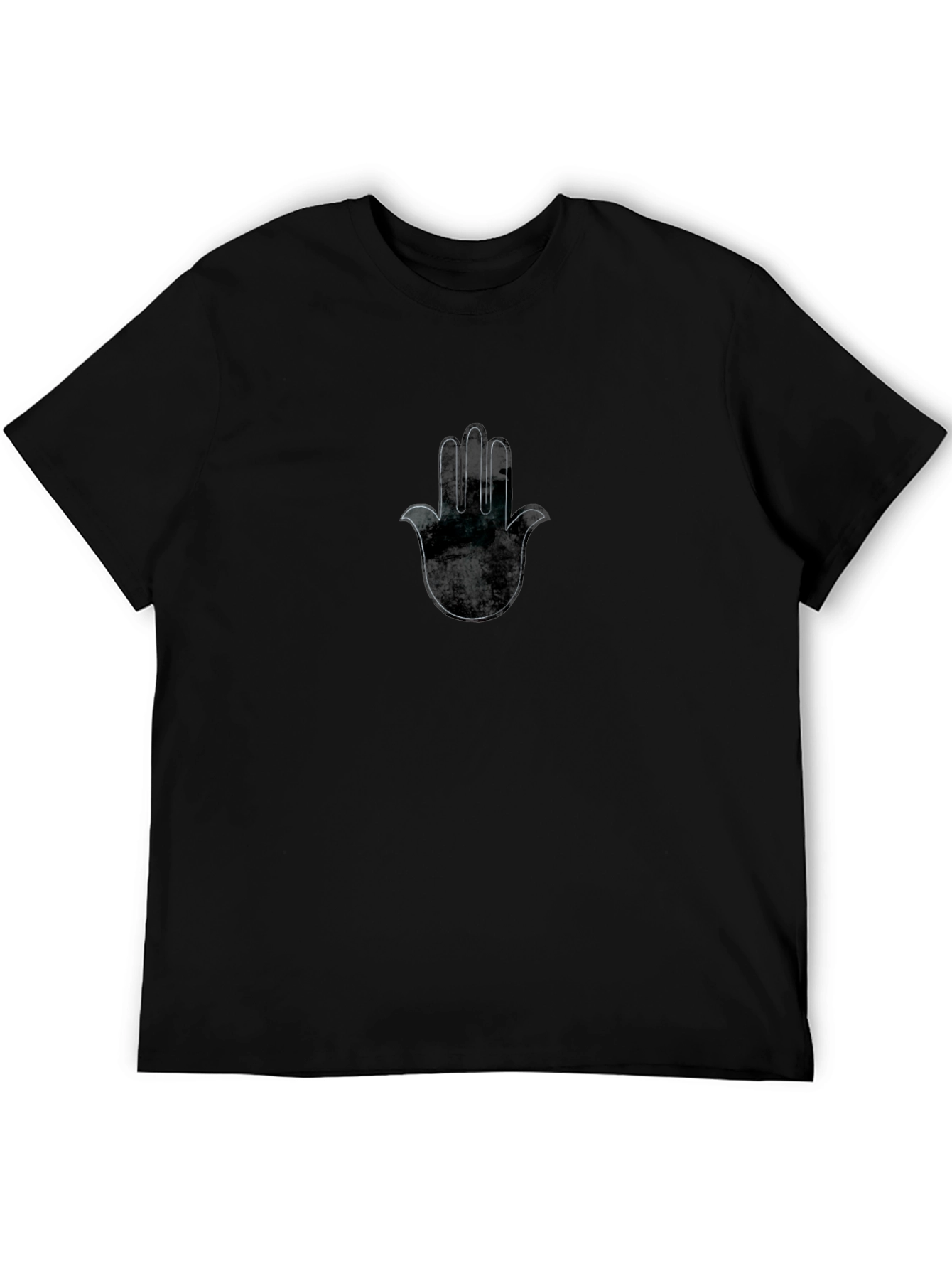 Hamsa Hand Graphic Black T-Shirt