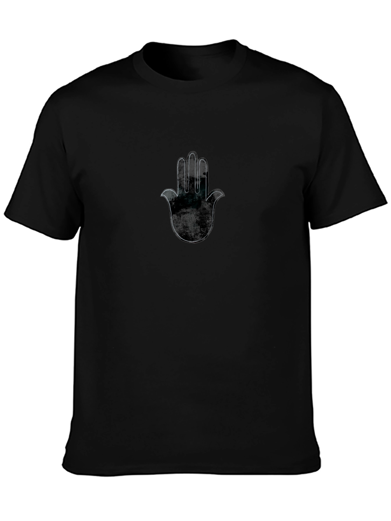 Hamsa Hand Graphic Black T-Shirt