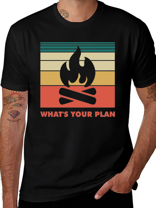 Camping Graphic Tee - Whats Your Plan Adventure Shirt