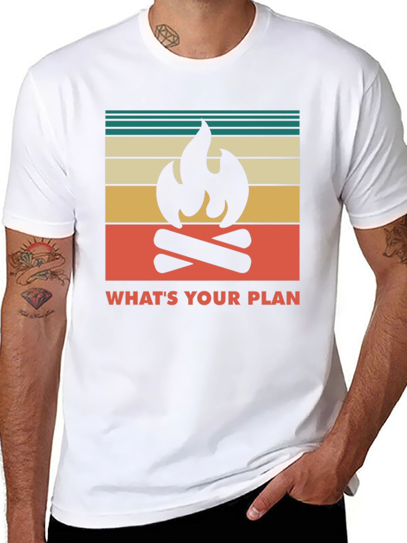 Camping Graphic Tee - Whats Your Plan Adventure Shirt