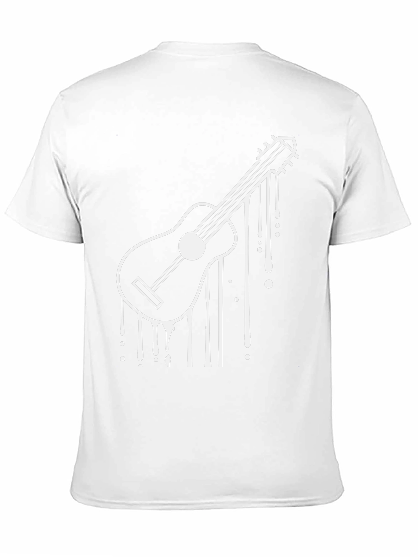 Guitar Drip Graphic Black Tee - Cool Musician T-Shirt