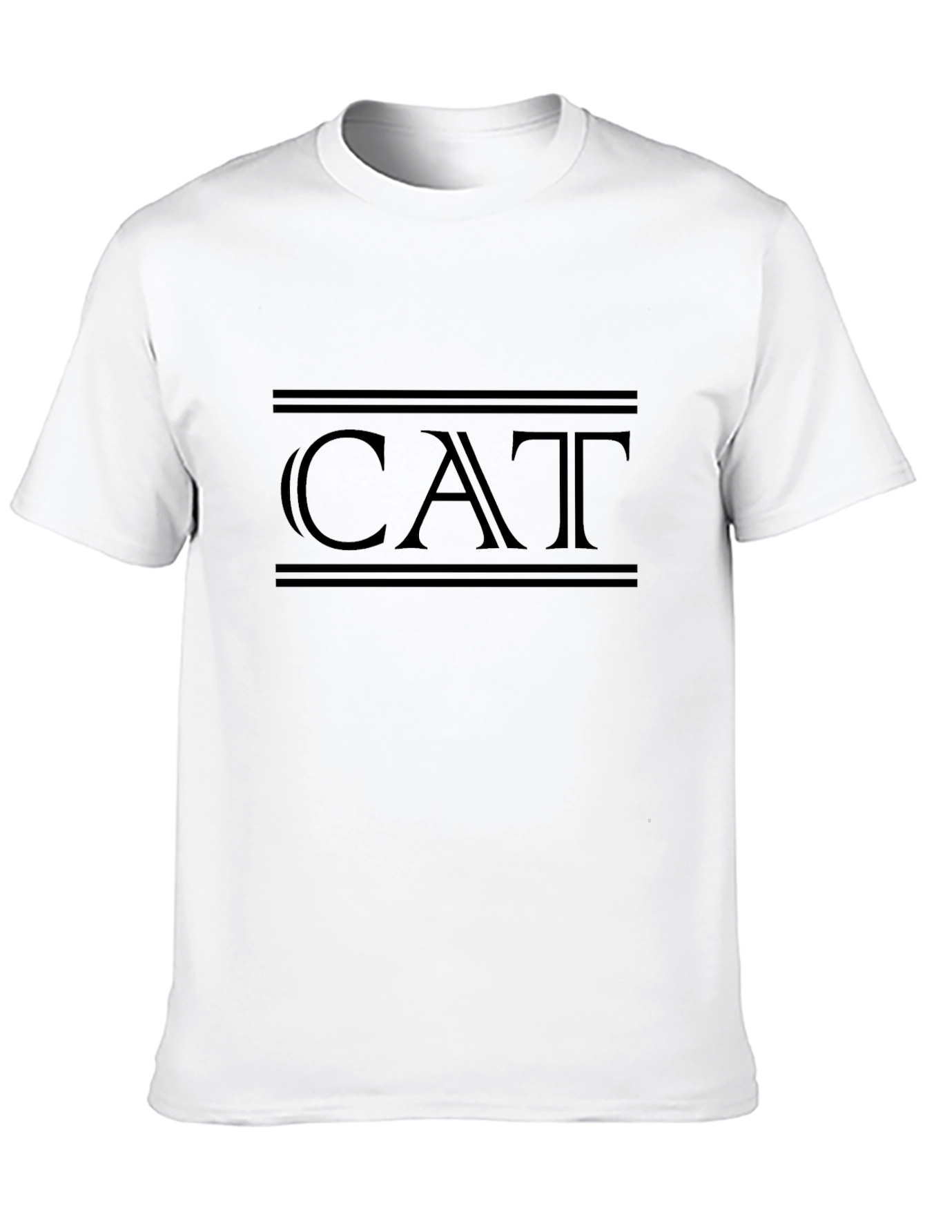 Mens Black CAT Graphic T-Shirt