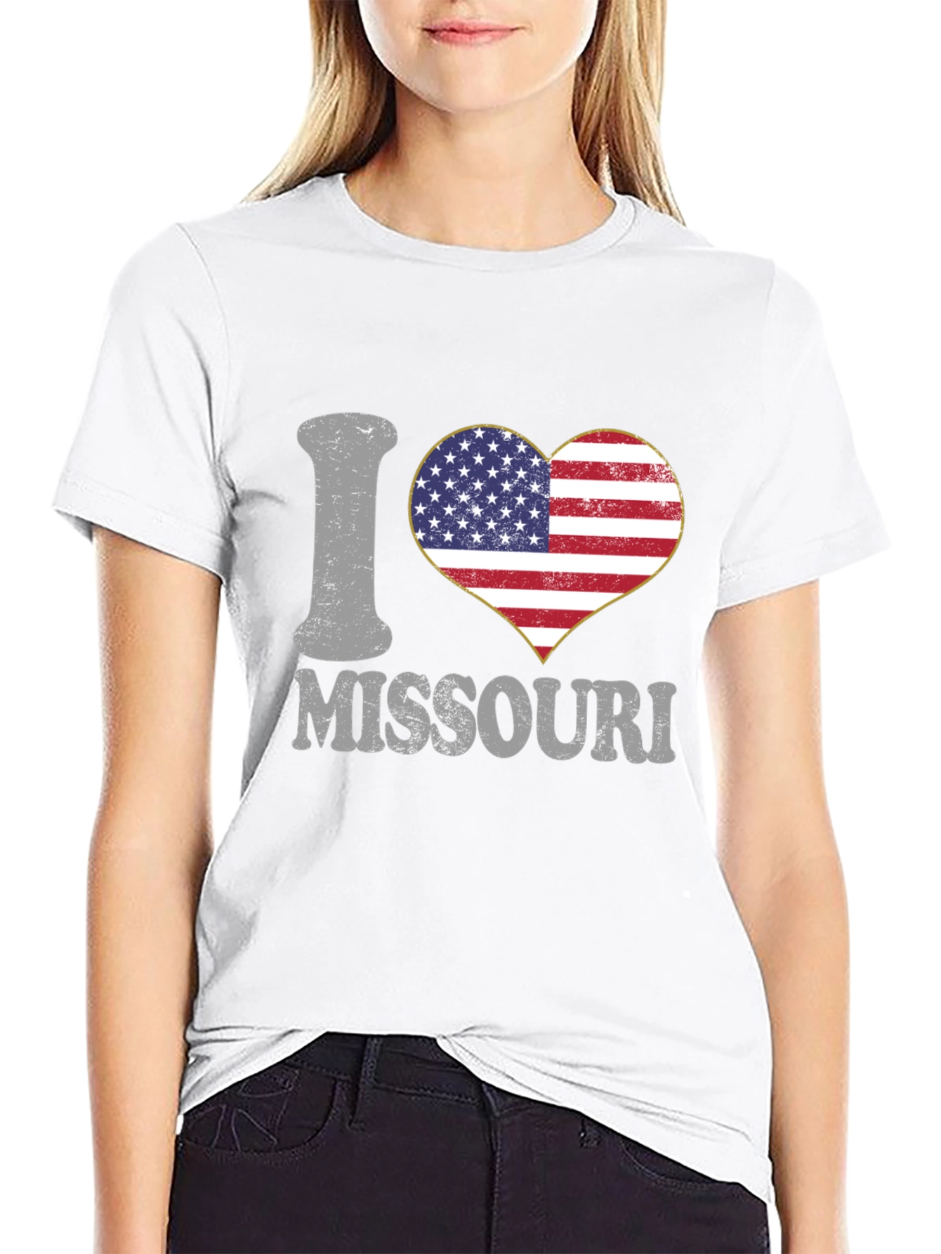 I Heart Missouri Patriotic Graphic T-Shirt