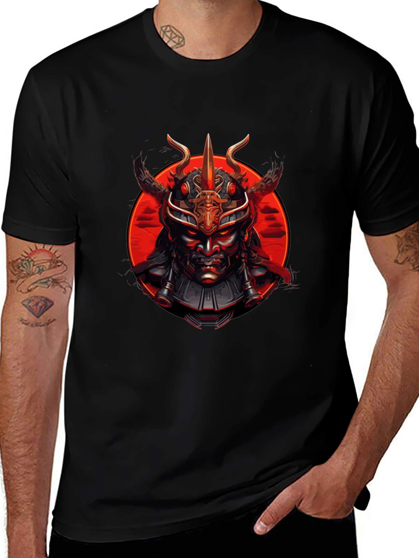 Samurai Warrior Graphic Tee - Bold Statement Shirt
