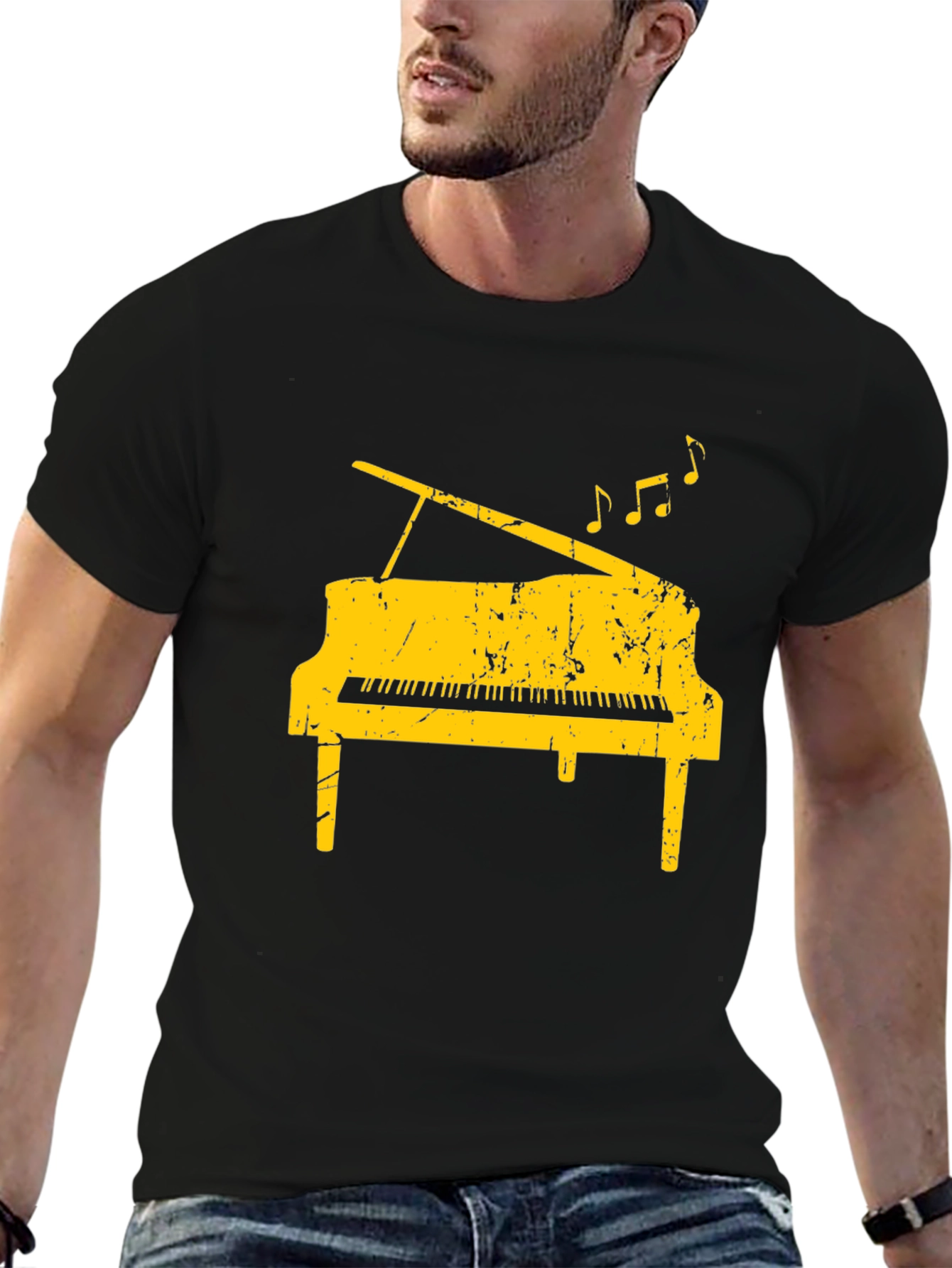 Piano Graphic T-Shirt - Music Lover Tee