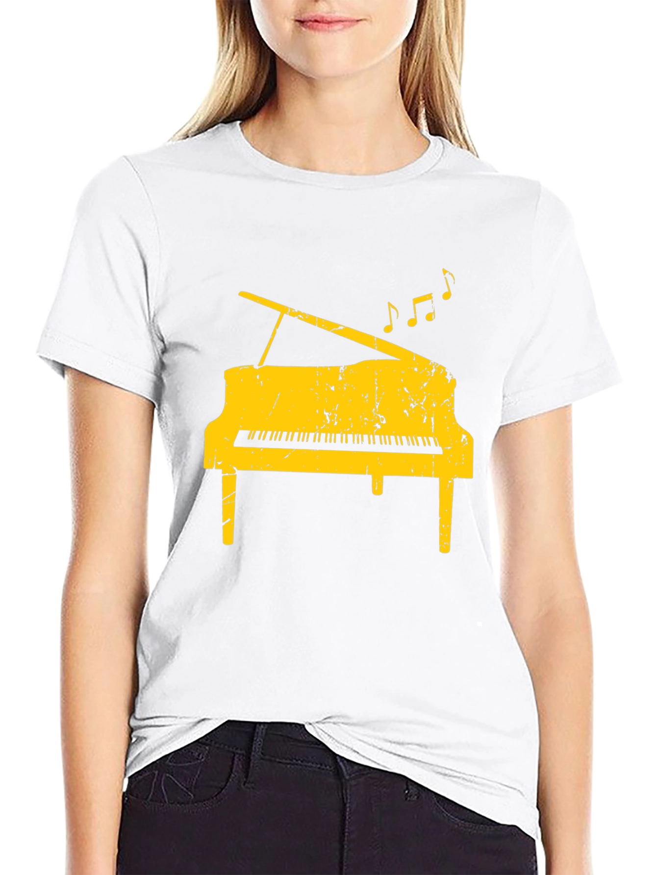 Piano Graphic T-Shirt - Music Lover Tee