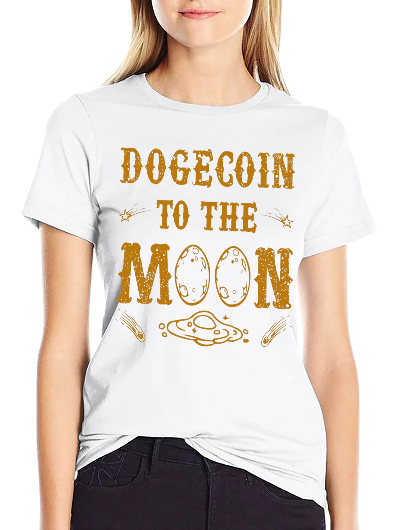 Dogecoin to the Moon Graphic Tee