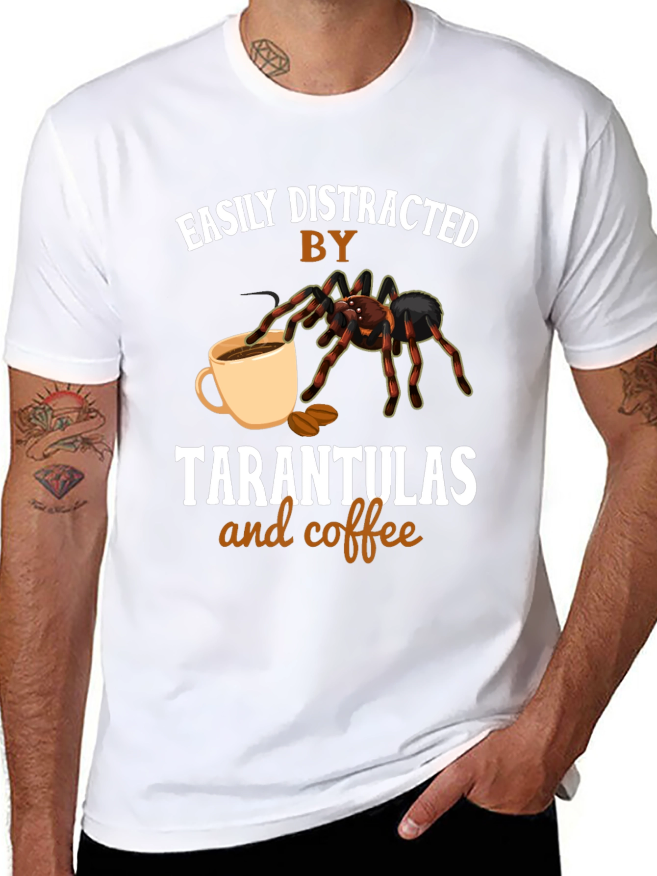 Easily Distracted By Tarantulas and Coffee T-Shirt