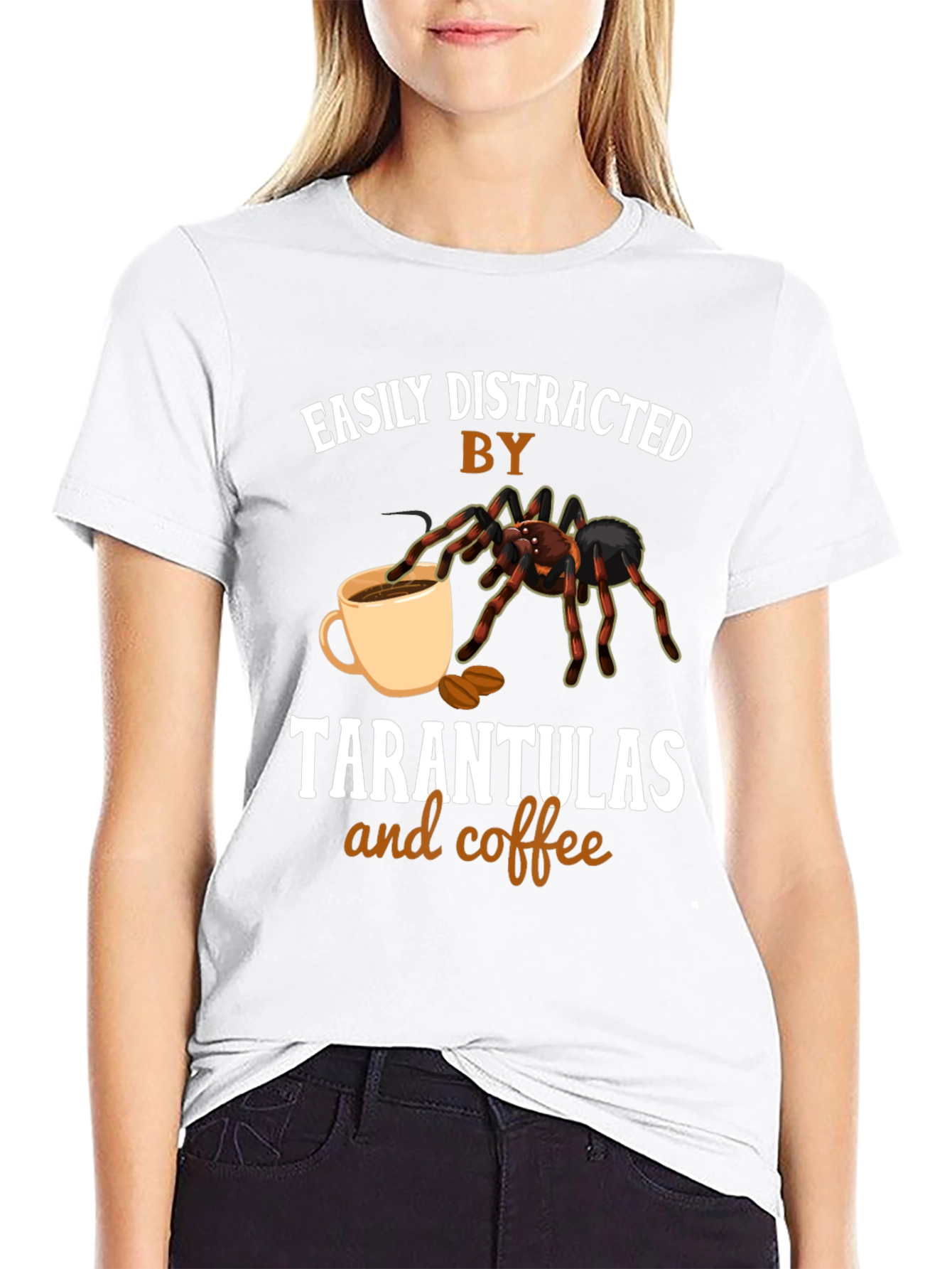 Easily Distracted By Tarantulas and Coffee T-Shirt