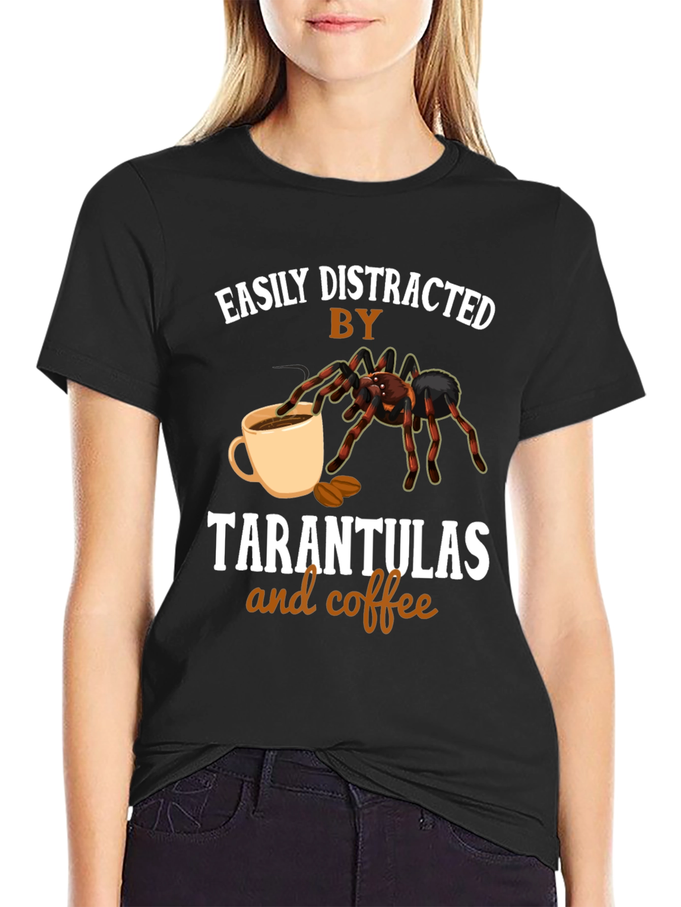 Easily Distracted By Tarantulas and Coffee T-Shirt