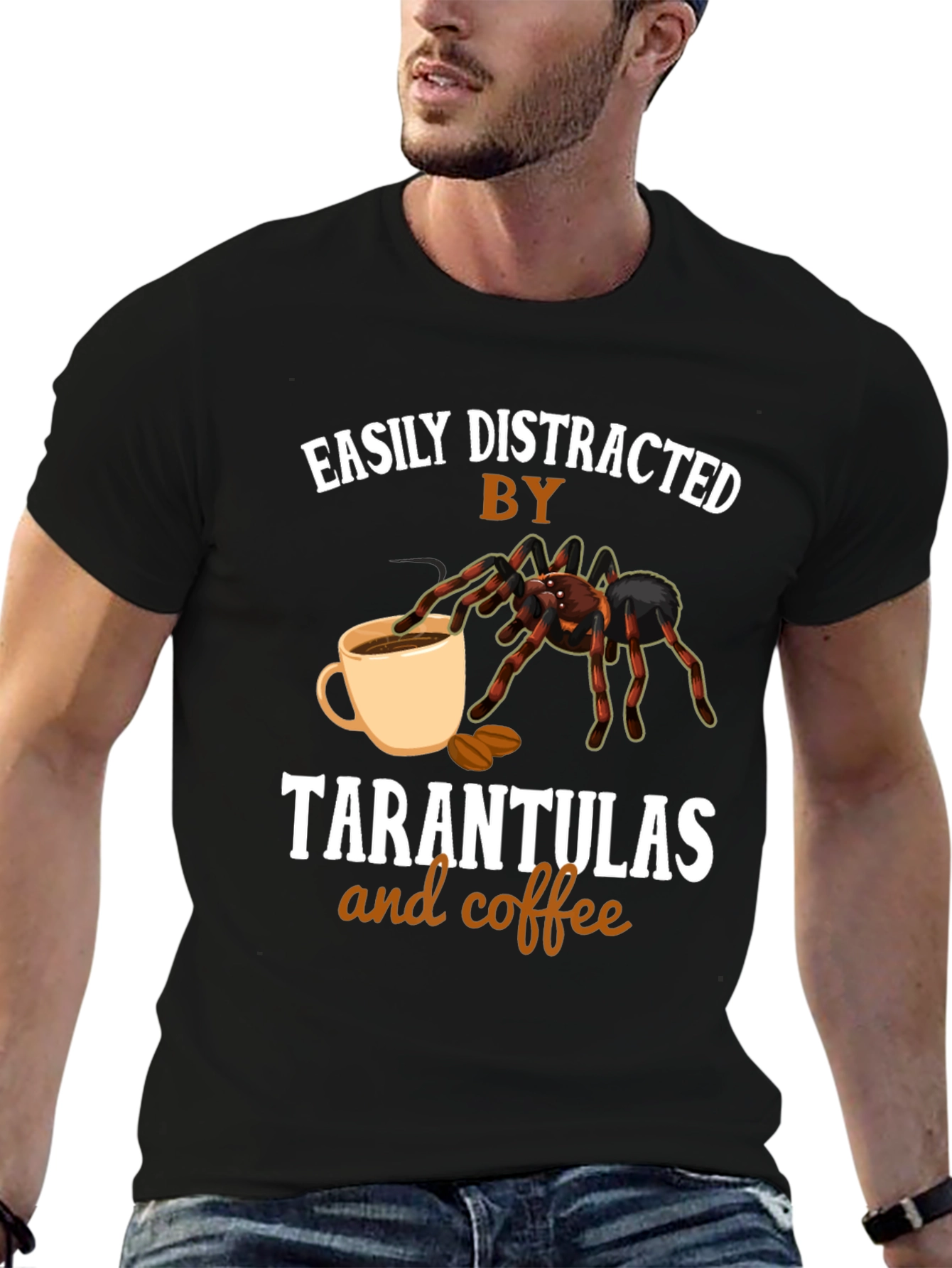 Easily Distracted By Tarantulas and Coffee T-Shirt
