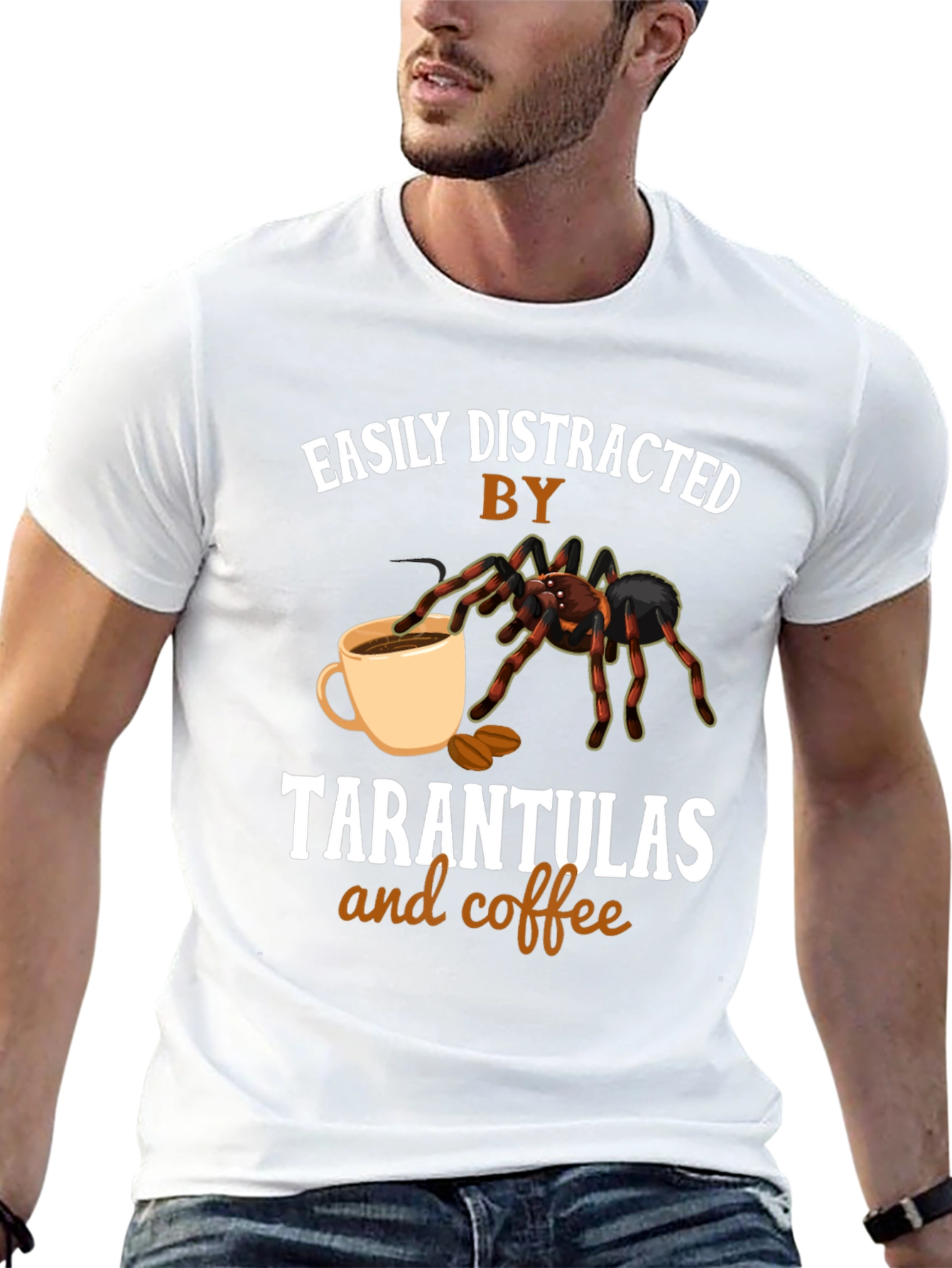 Easily Distracted By Tarantulas and Coffee T-Shirt