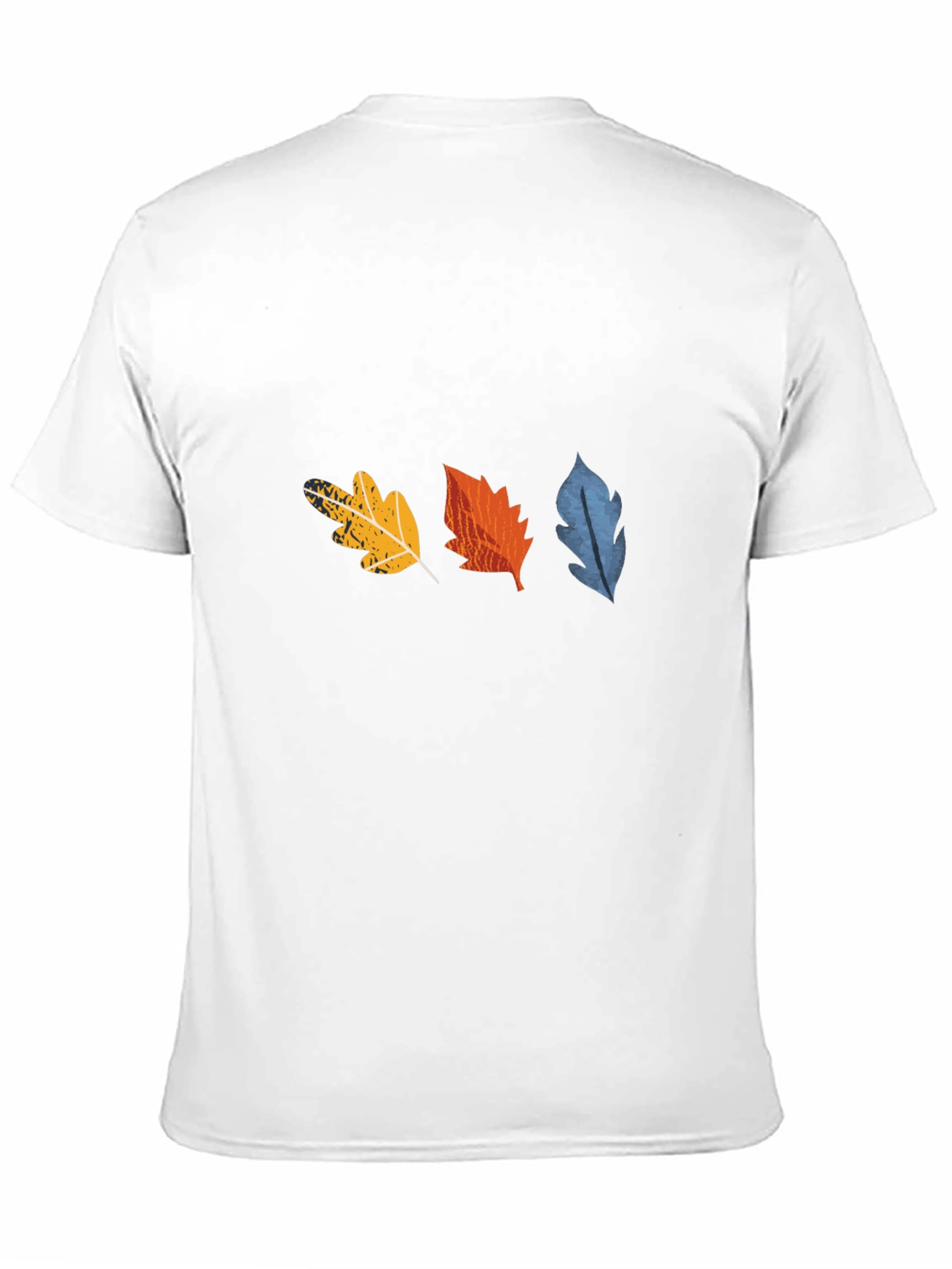 Fall Leaves Graphic Tee - Black Cotton Casual Shirt