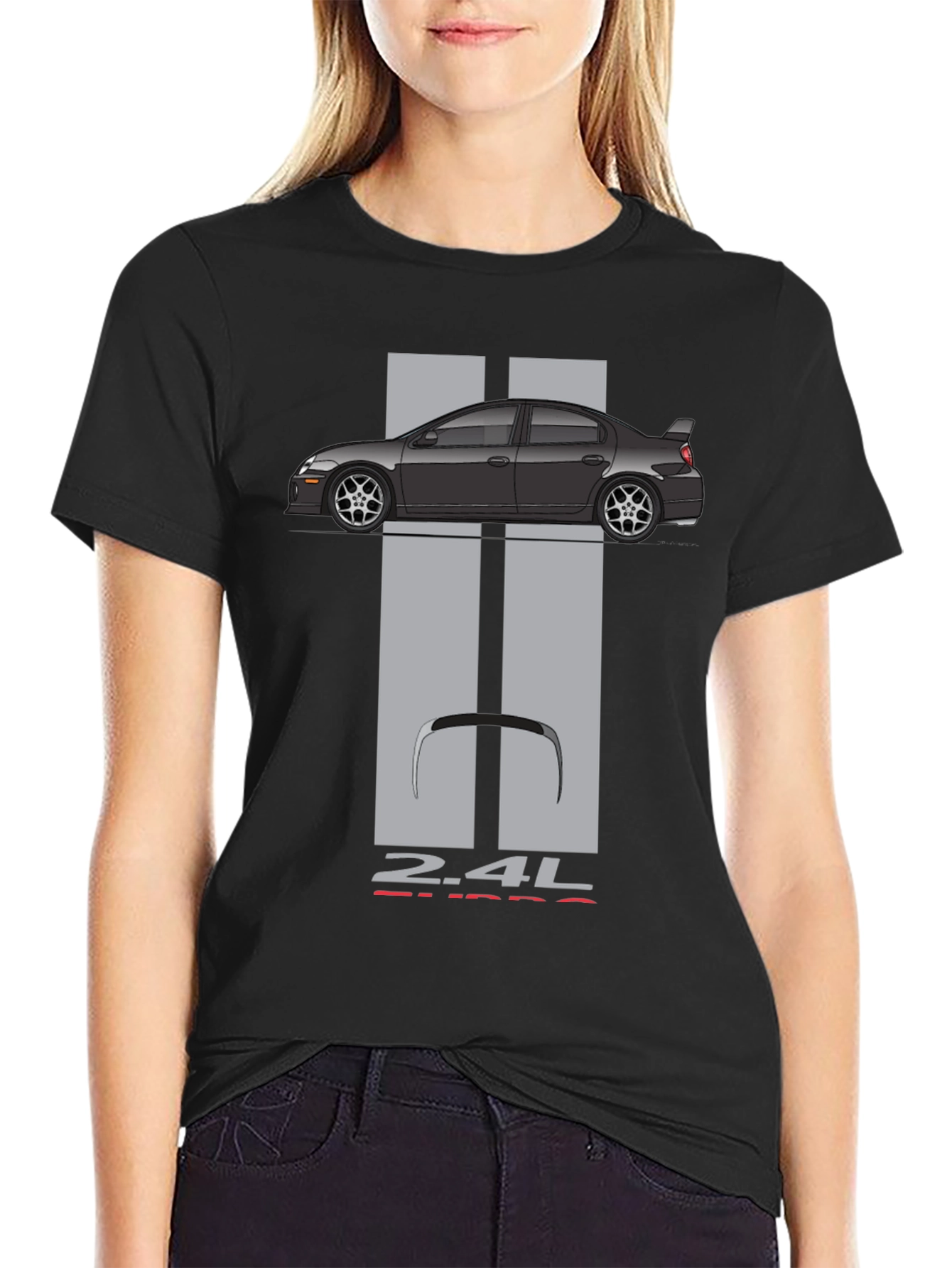 2.4L Turbo Car Graphic Tee - Automotive Enthusiast