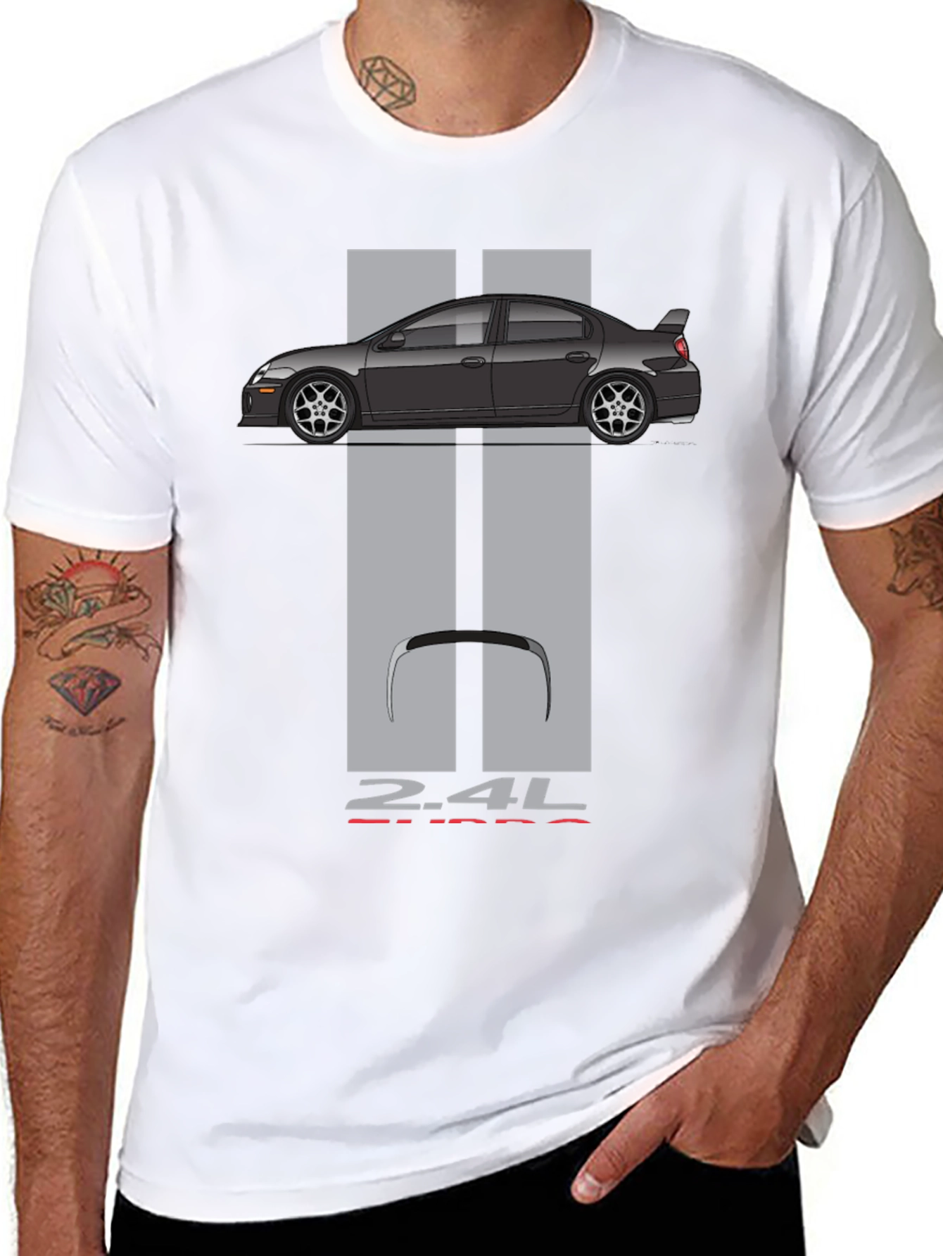 2.4L Turbo Car Graphic Tee - Automotive Enthusiast