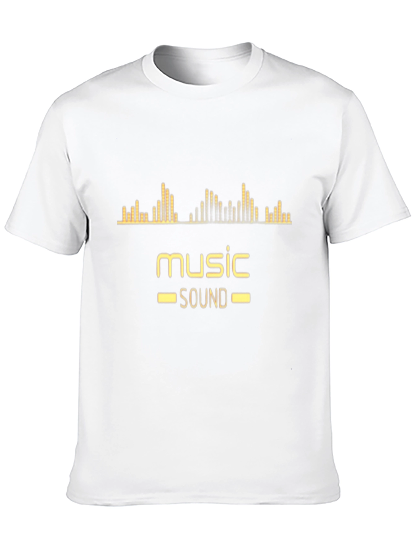 Music Sound Graphic Print Black T-Shirt