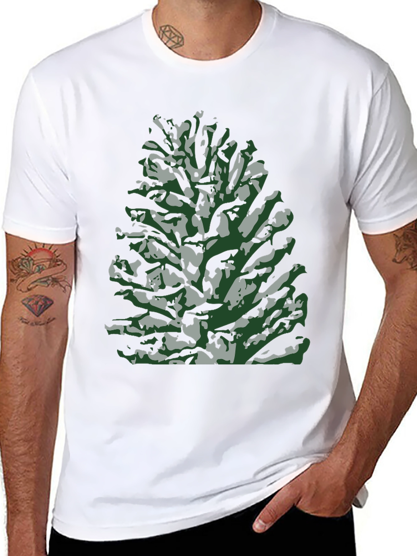 Abstract Tree Print Tee - Stylish & Unique Design