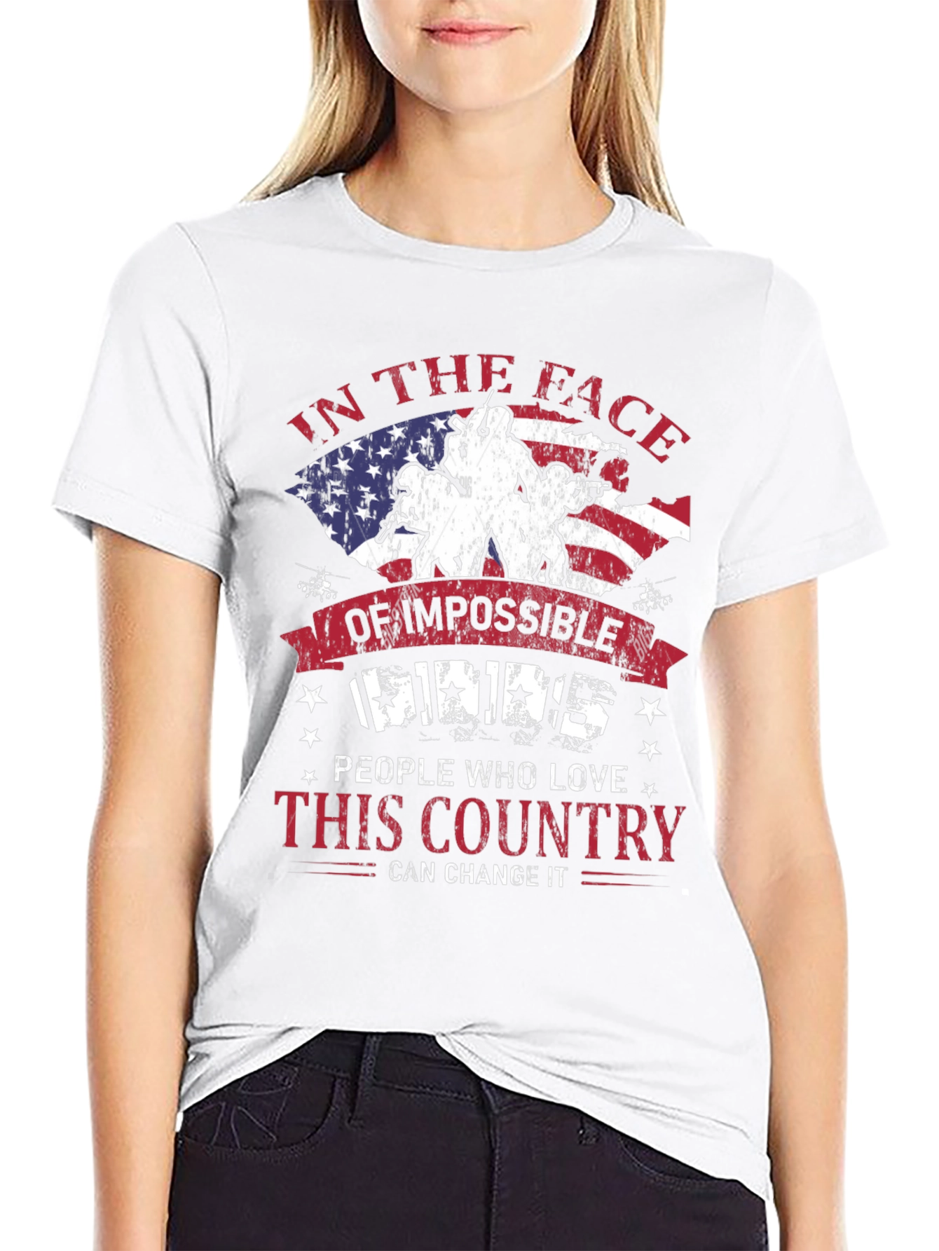 Patriotic T-Shirt: Impossible Odds American Pride