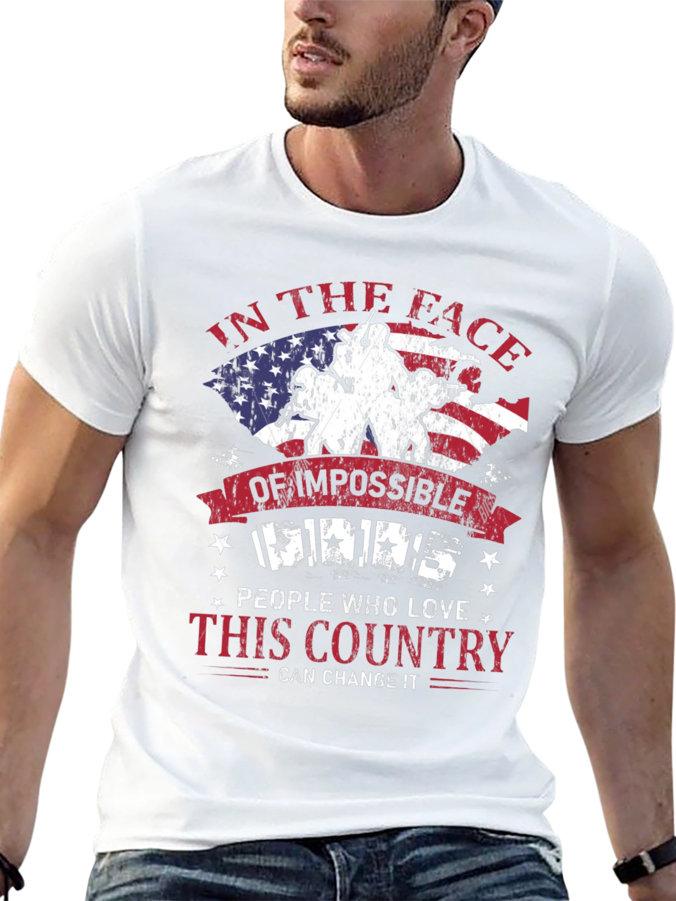 Patriotic T-Shirt: Impossible Odds American Pride