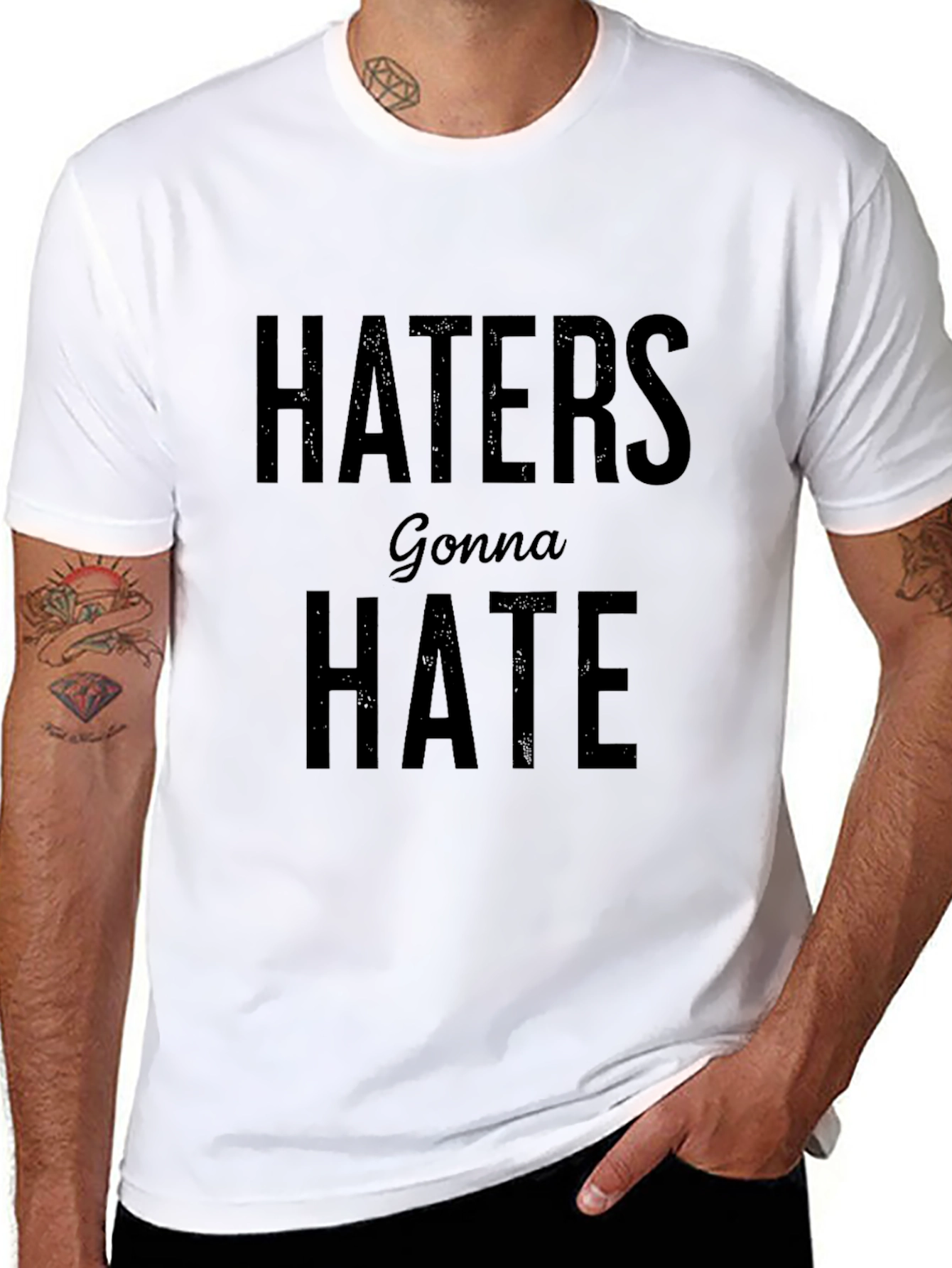 Haters Gonna Hate Black Graphic Tee