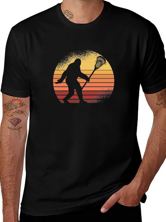 Bigfoot Lacrosse Sunset Graphic T-Shirt