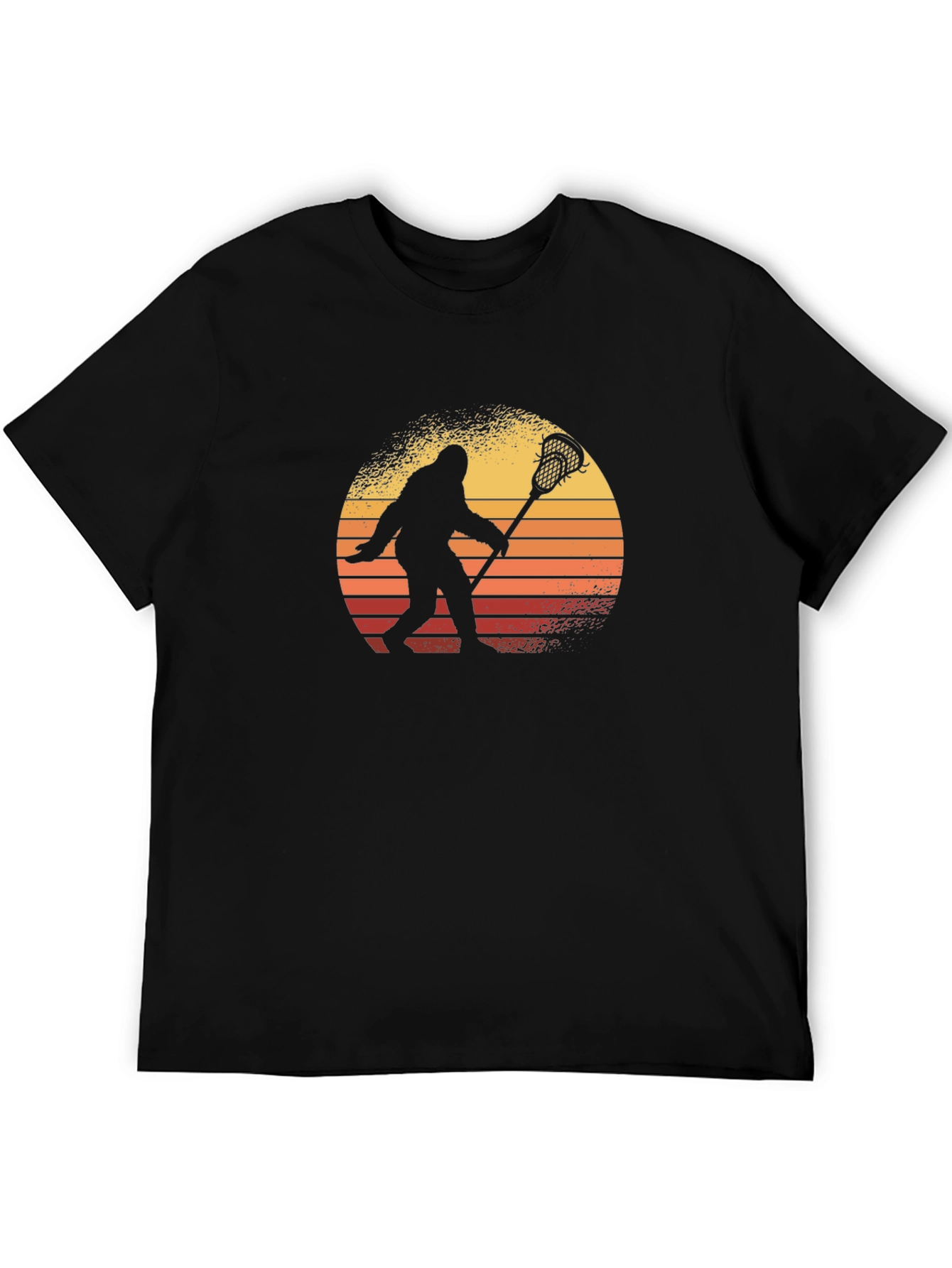 Bigfoot Lacrosse Sunset Graphic T-Shirt