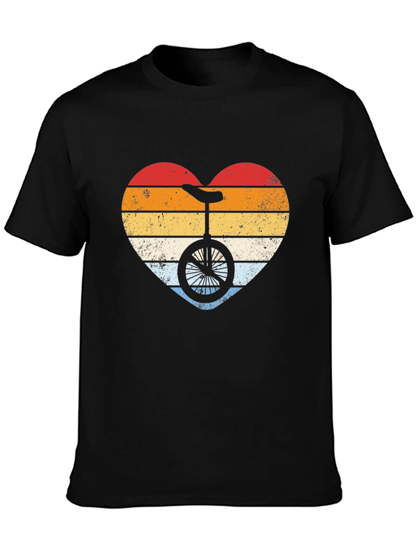 Retro Unicycle Heart T-Shirt