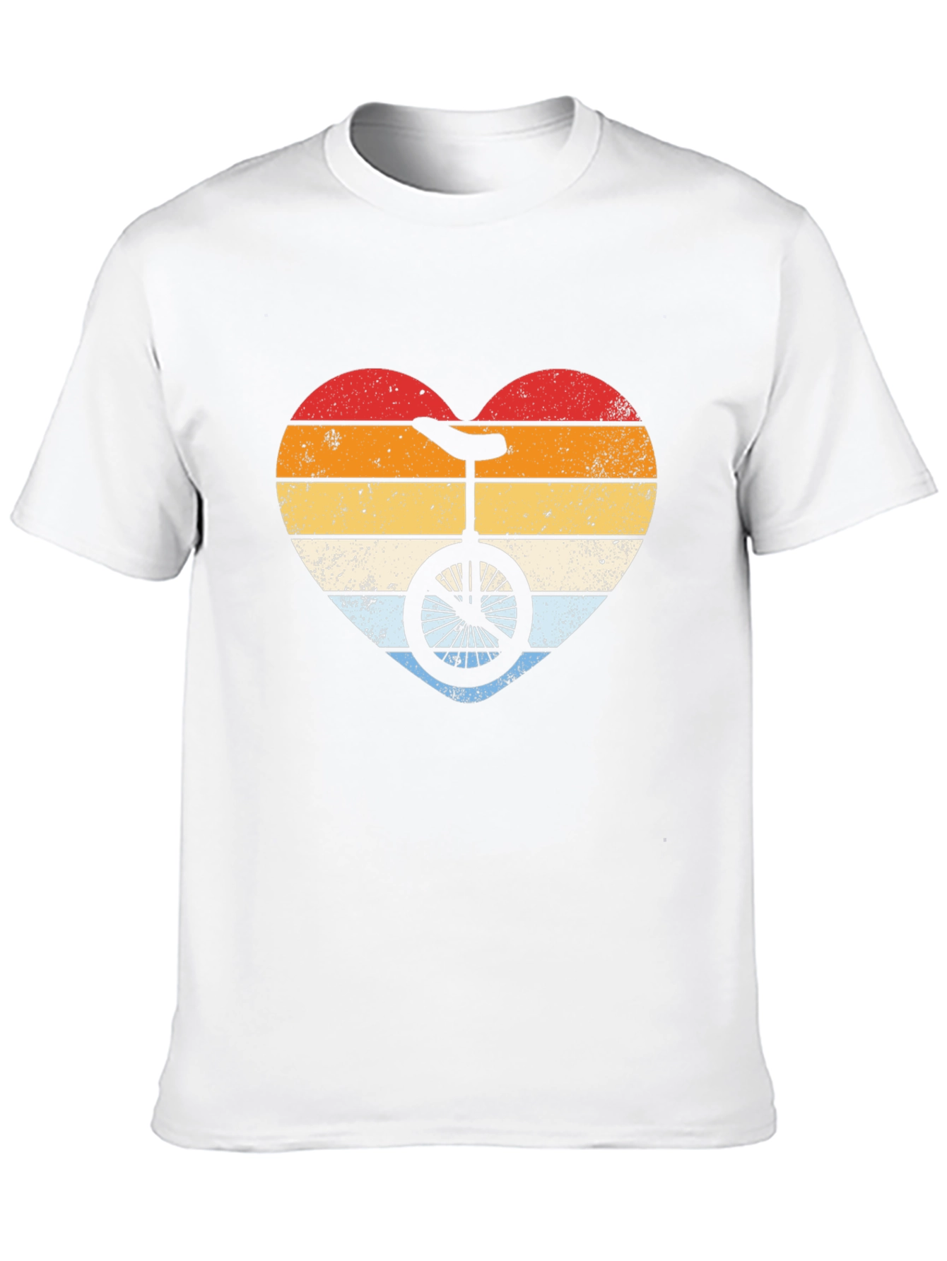 Retro Unicycle Heart T-Shirt
