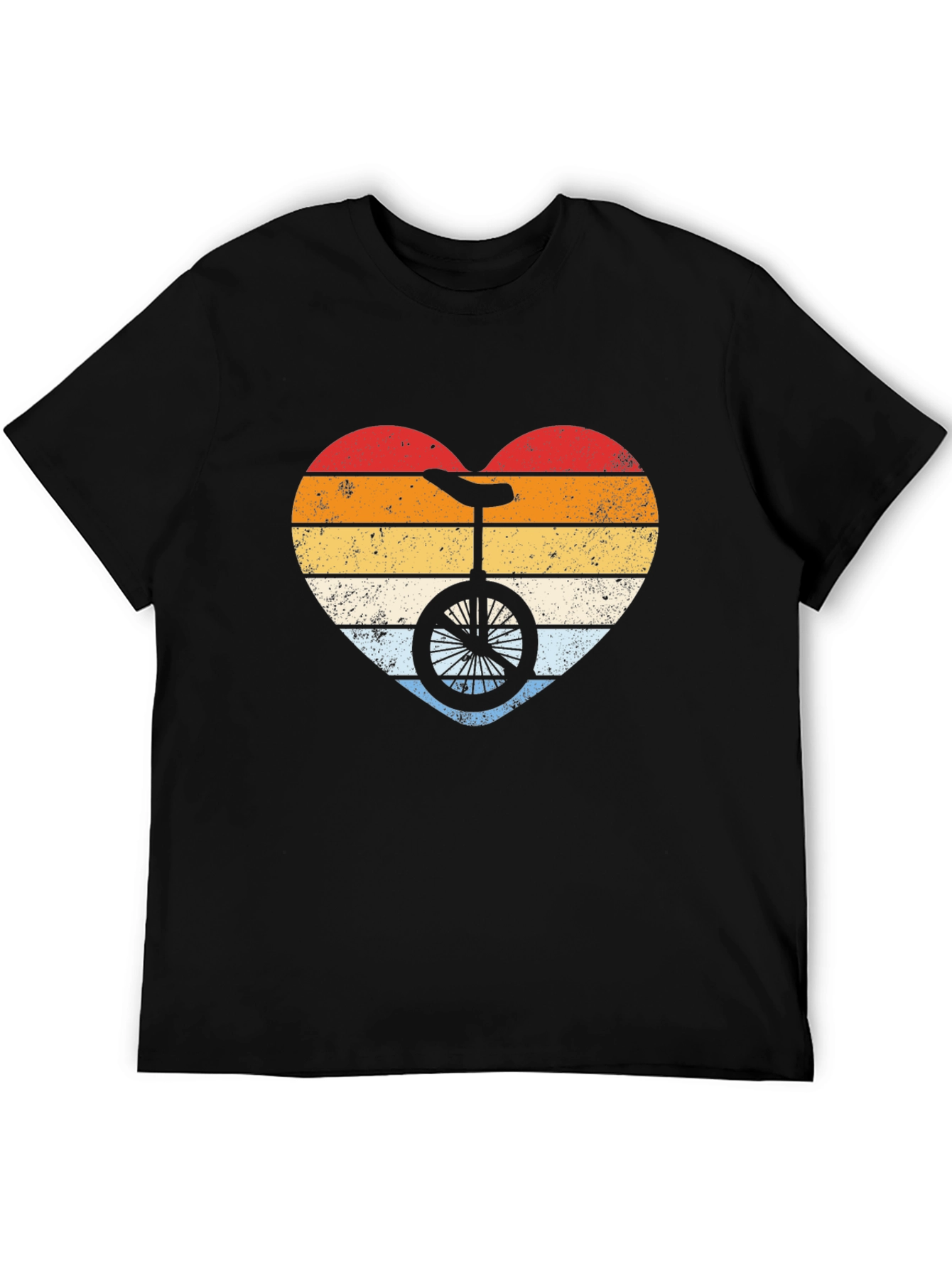 Retro Unicycle Heart T-Shirt
