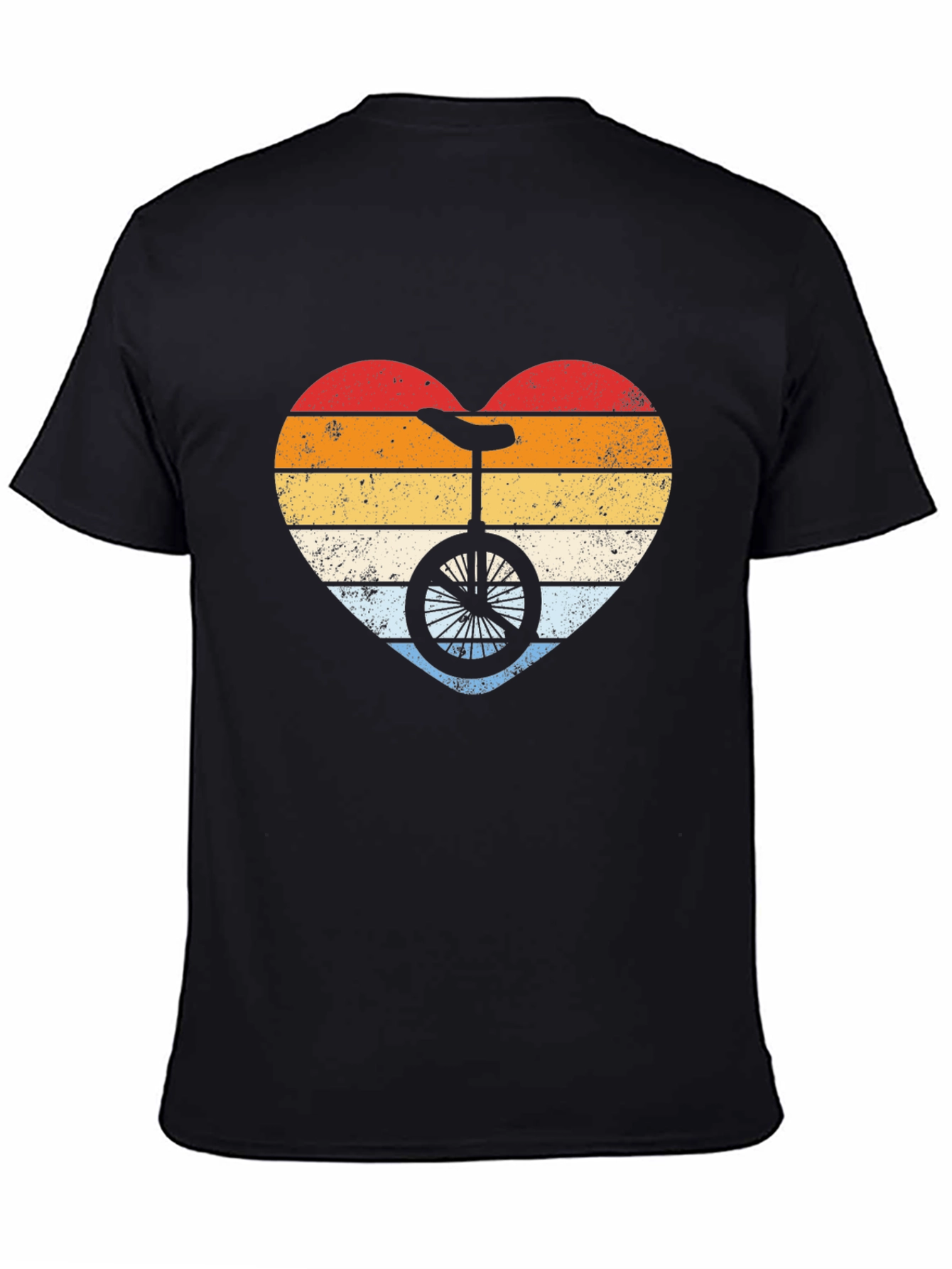 Retro Unicycle Heart T-Shirt