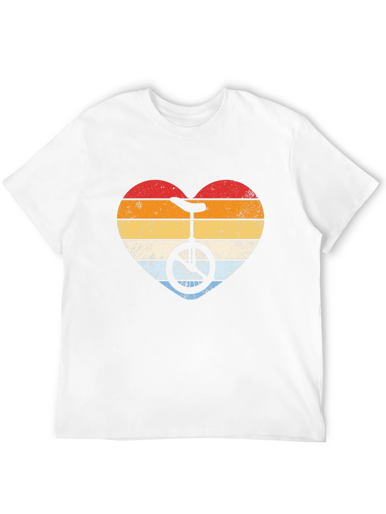 Retro Unicycle Heart T-Shirt
