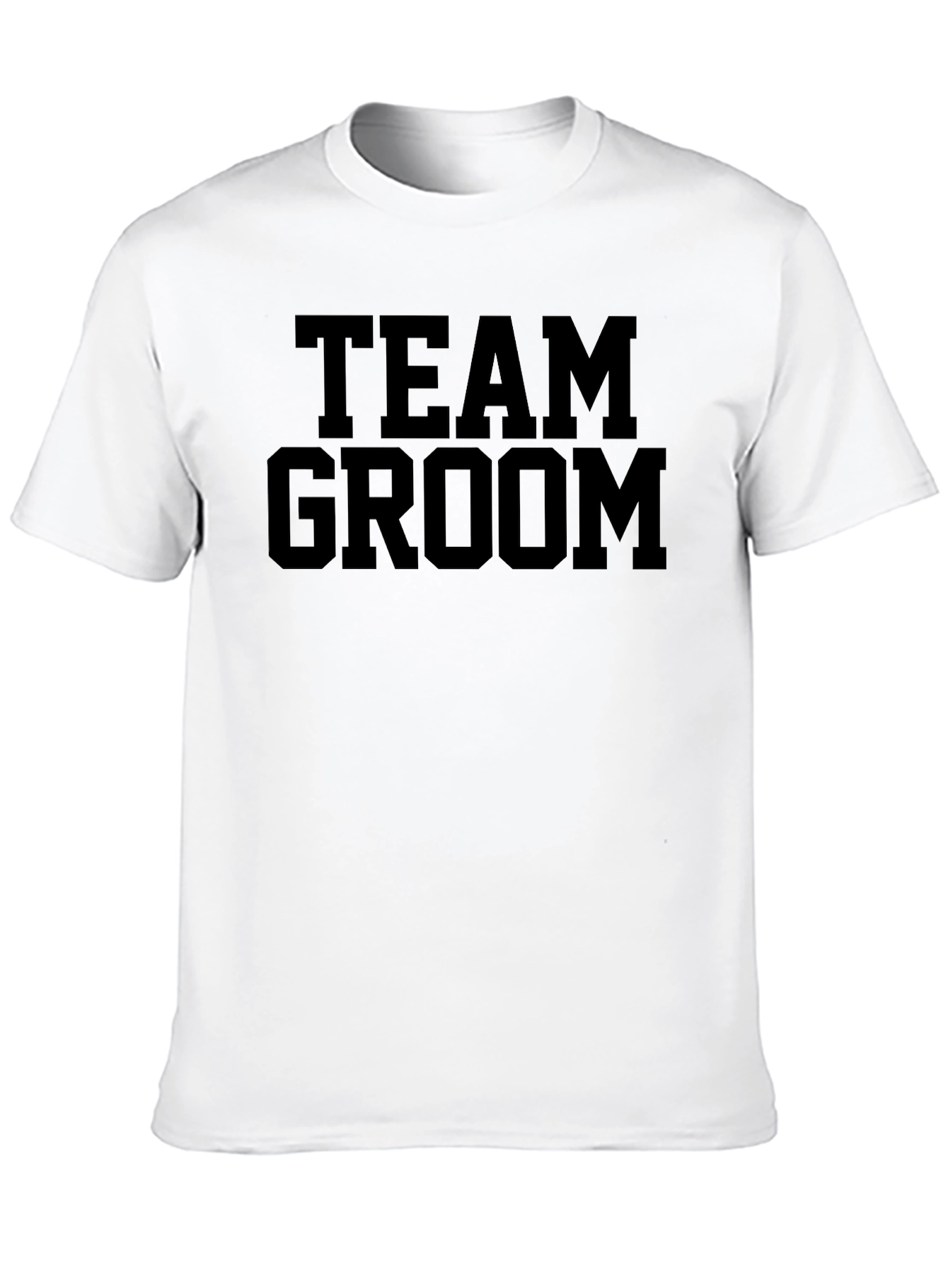 Team Groom Crew Neck T-Shirt - Black