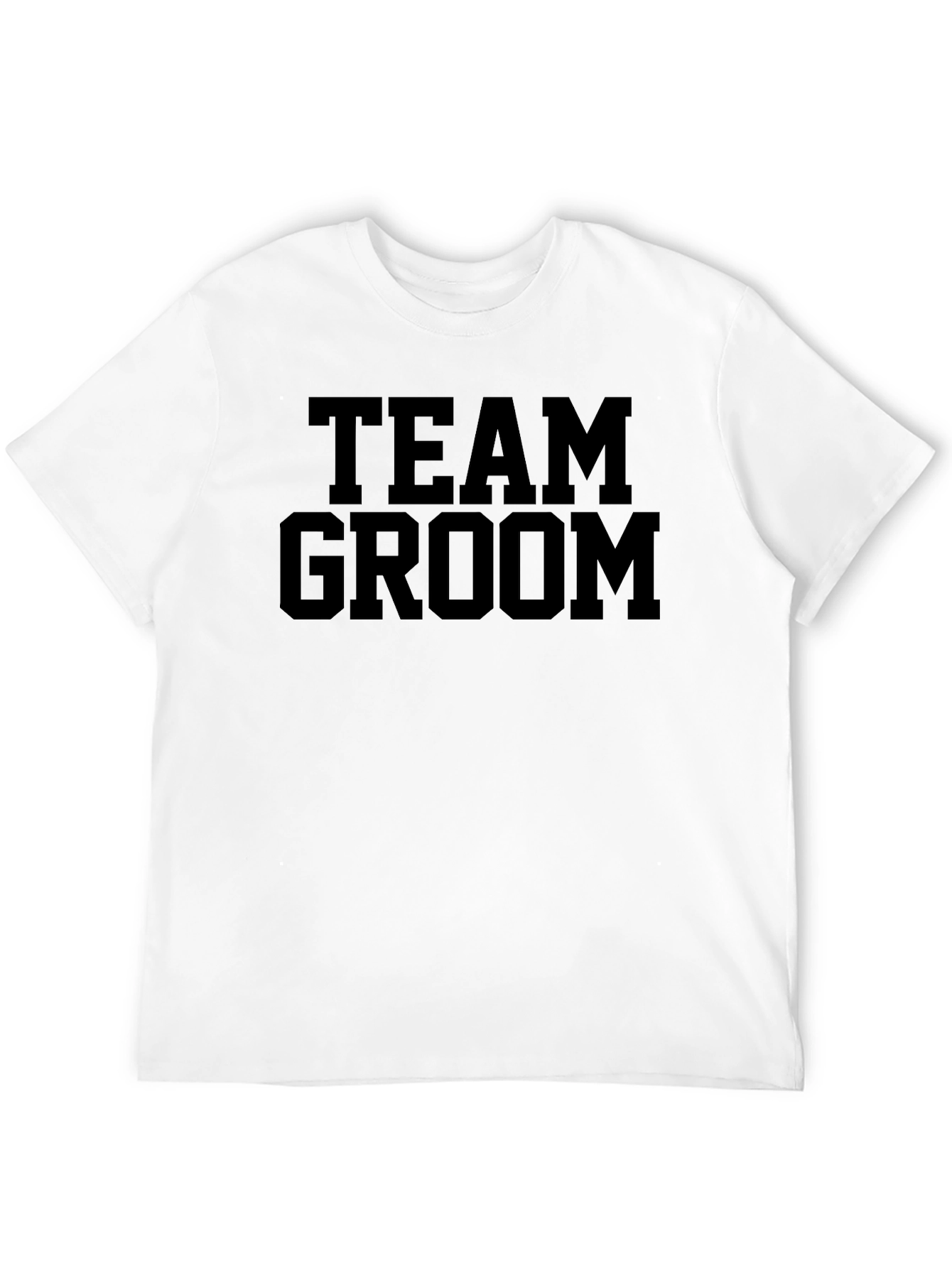Team Groom Crew Neck T-Shirt - Black