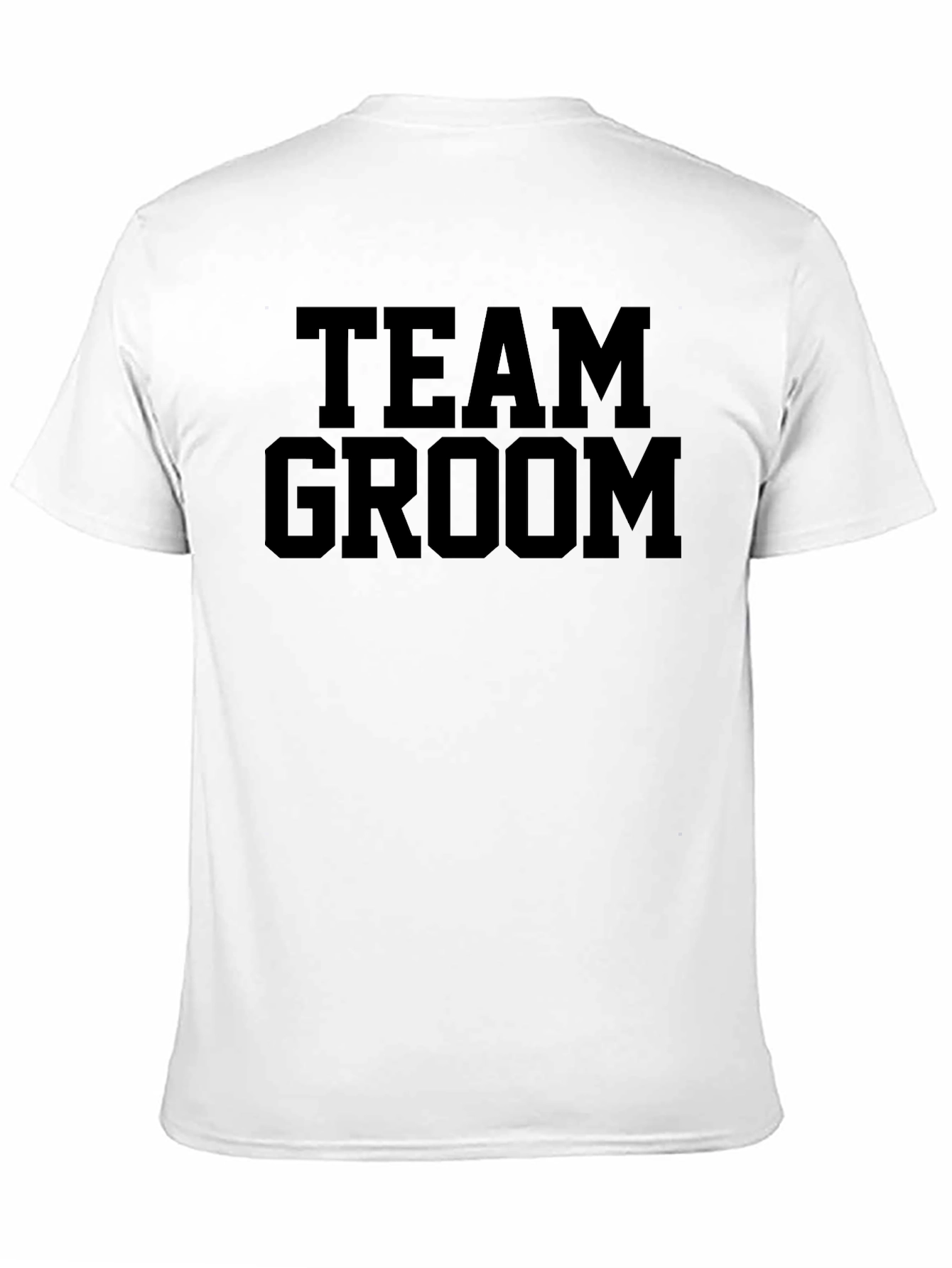 Team Groom Crew Neck T-Shirt - Black