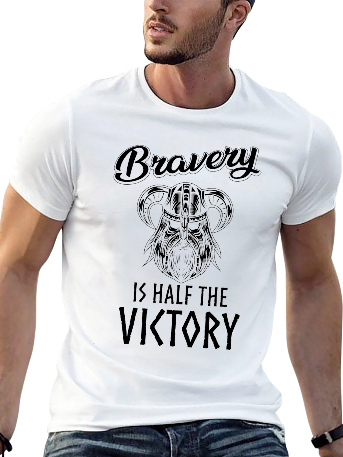 Bravery Viking Graphic T-Shirt