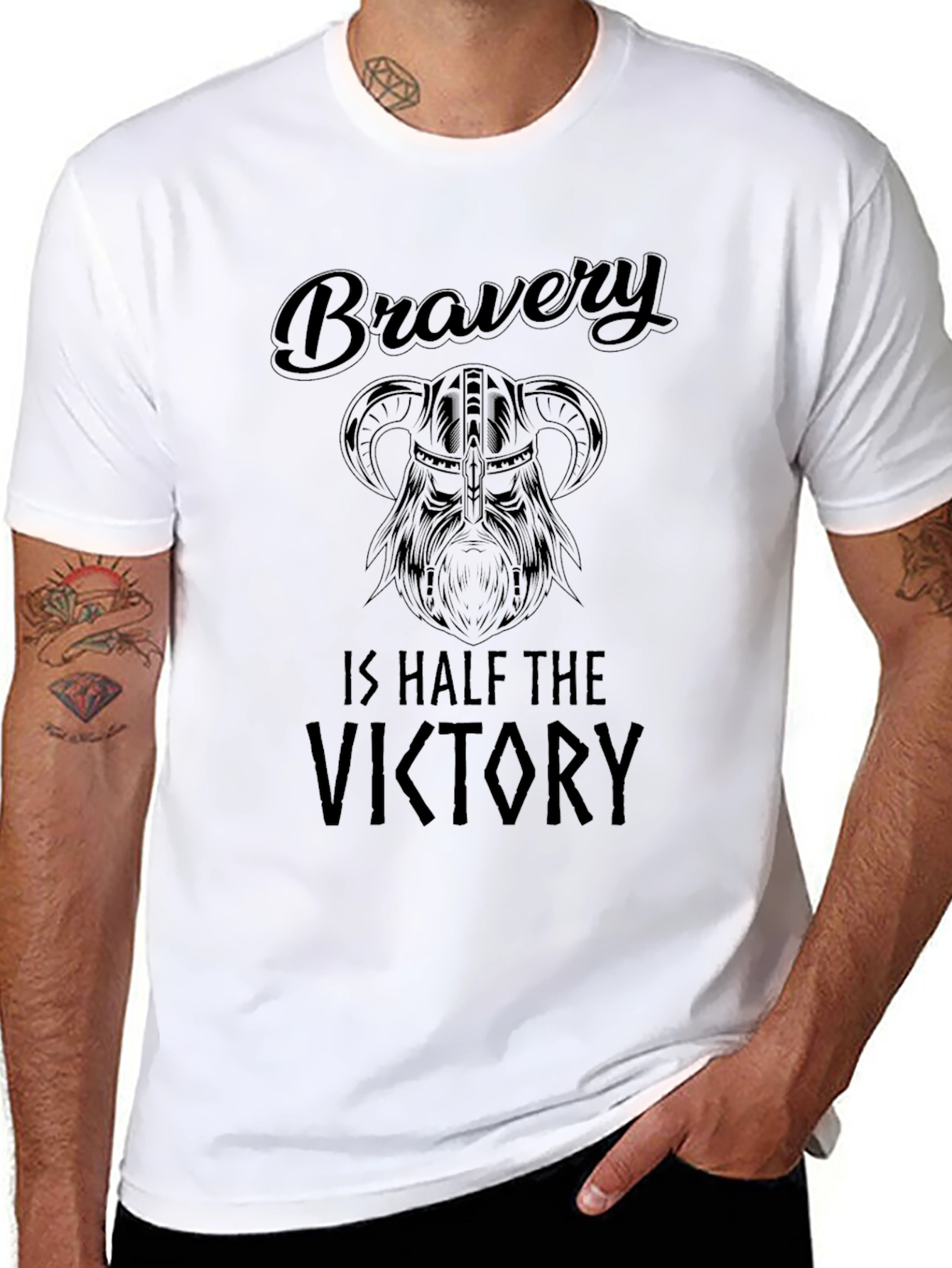 Bravery Viking Graphic T-Shirt