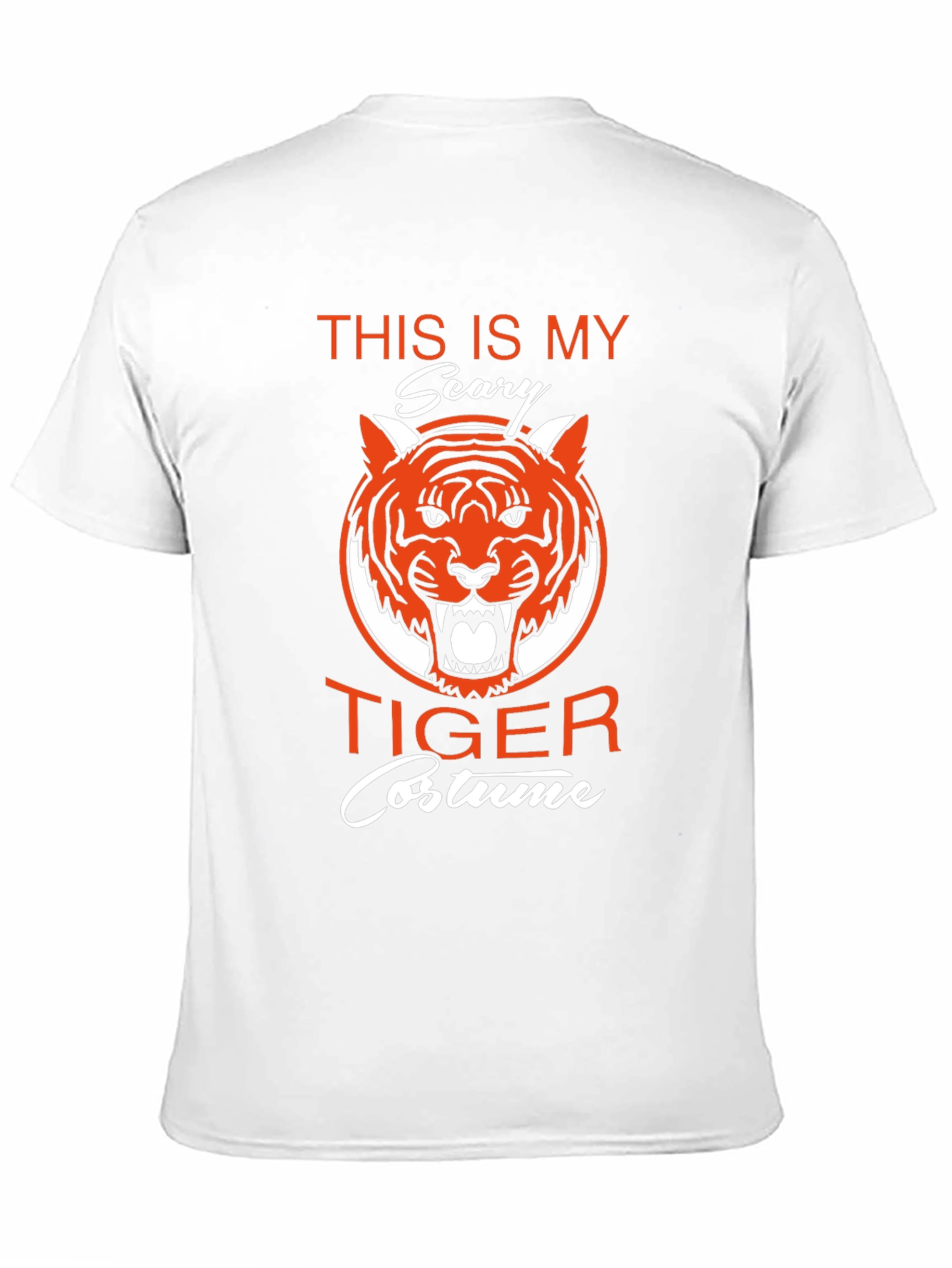 Scary Tiger Costume Graphic T-Shirt