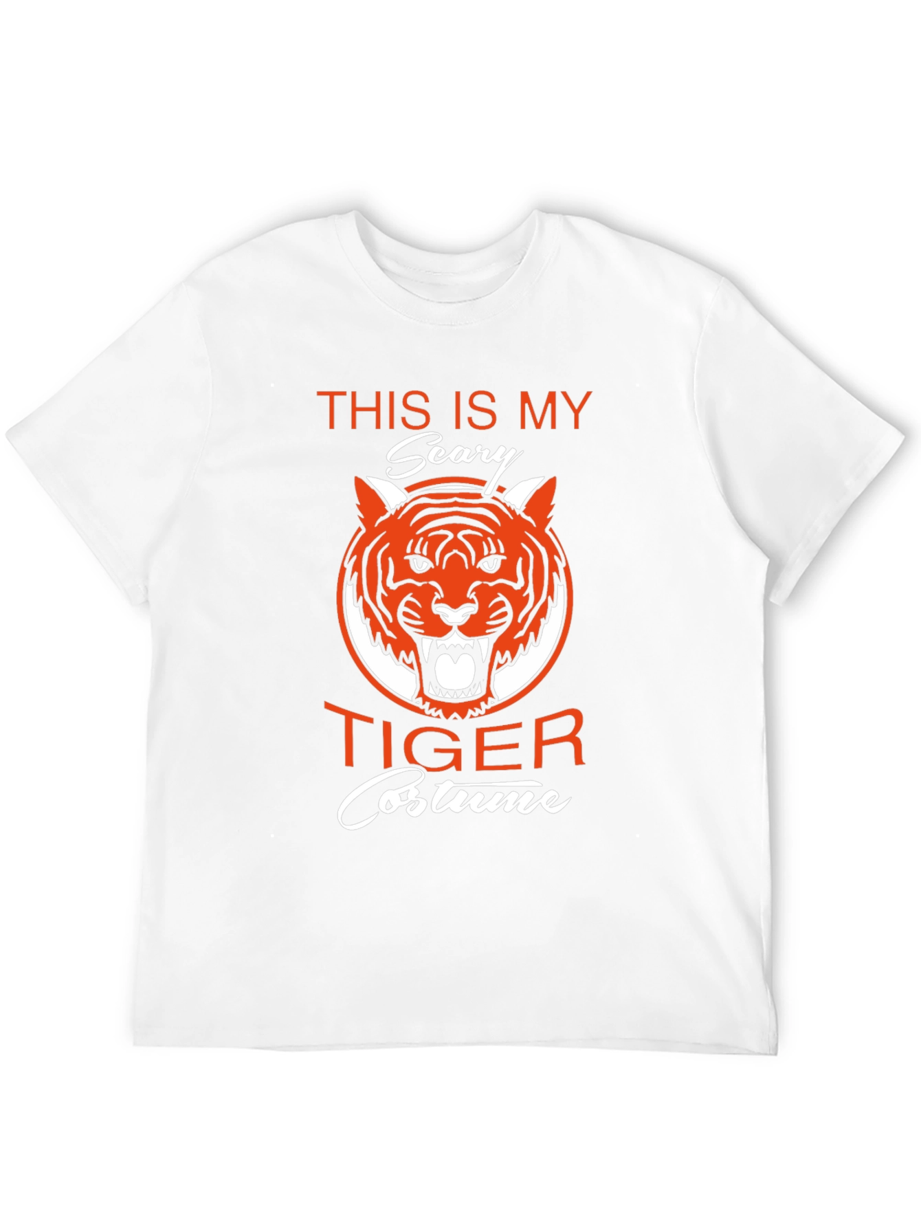 Scary Tiger Costume Graphic T-Shirt