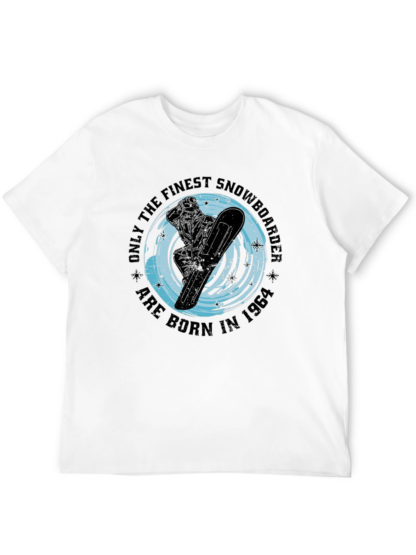 Finest Snowboarder Born 1964 Black T-Shirt