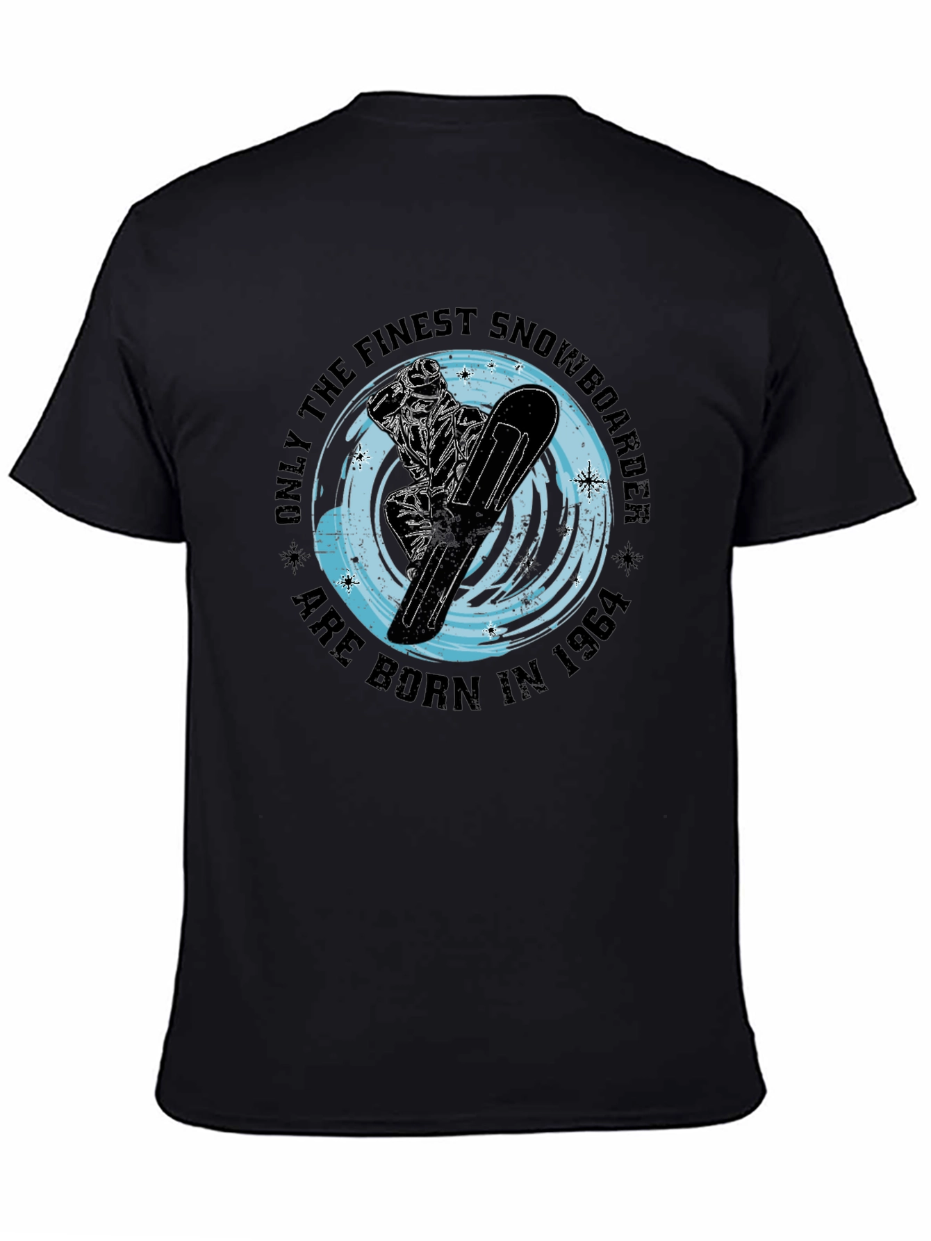 Finest Snowboarder Born 1964 Black T-Shirt