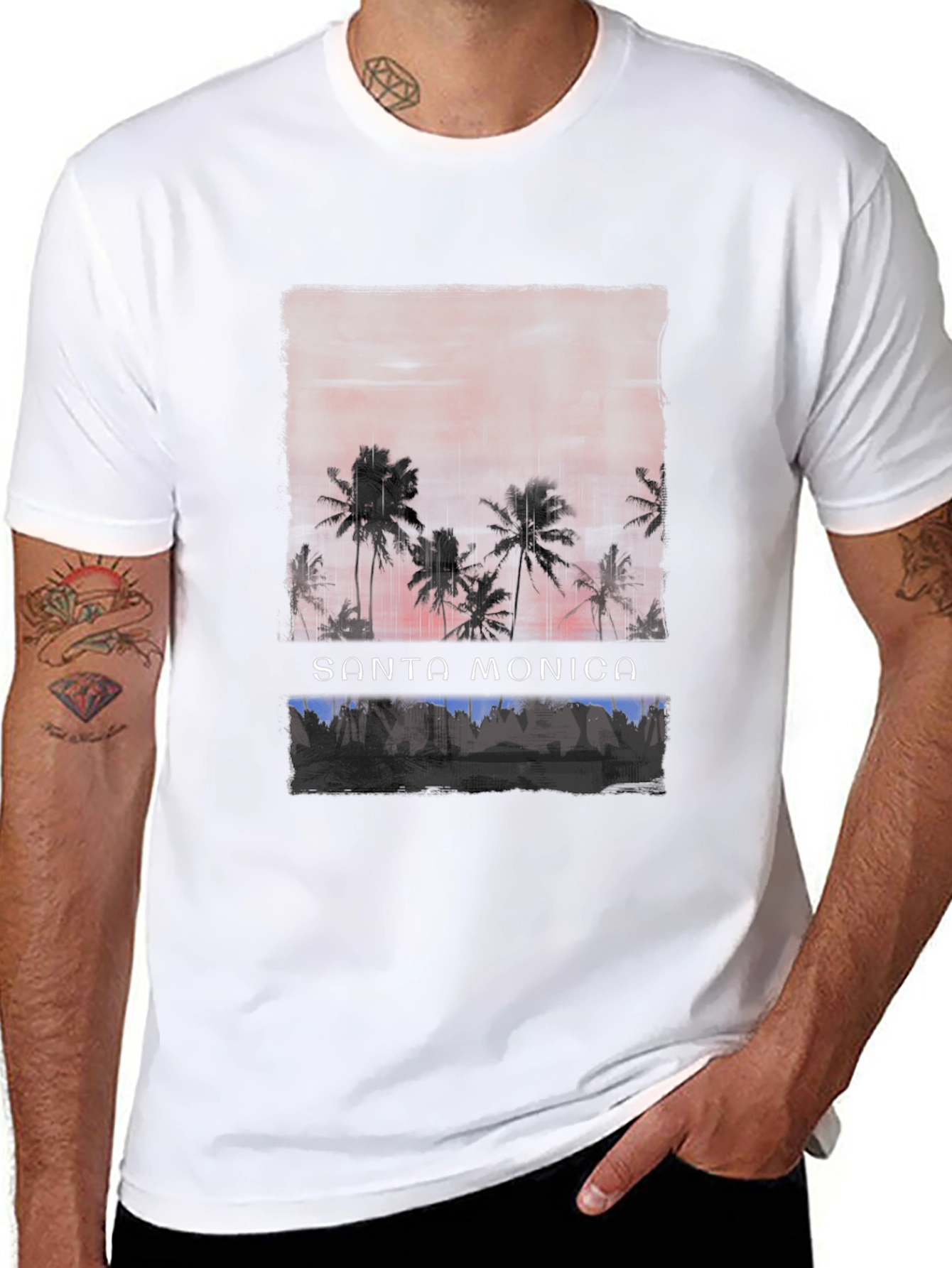 Santa Monica Palm Tree Graphic Tee