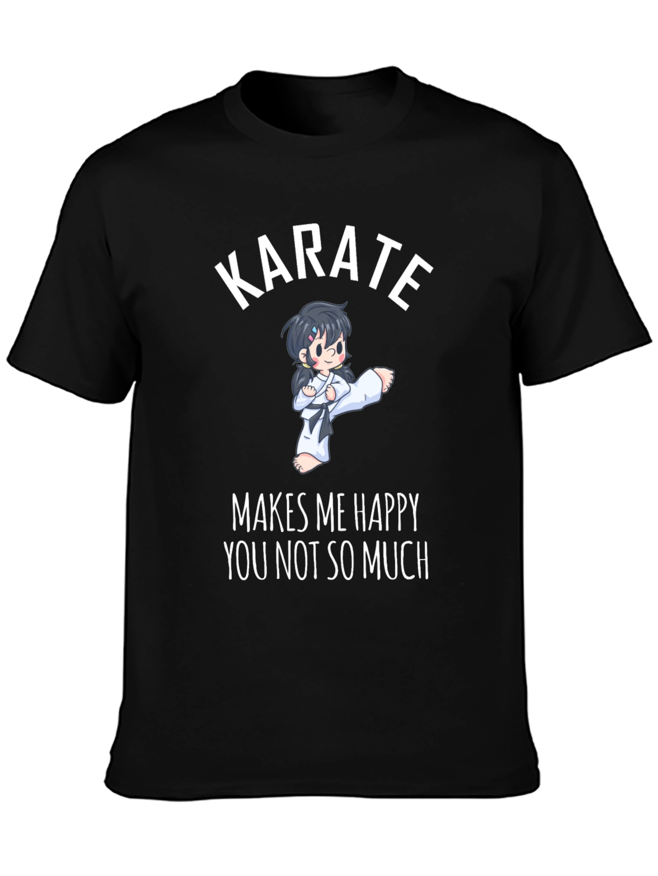 Karate Makes Me Happy Graphic T-Shirt