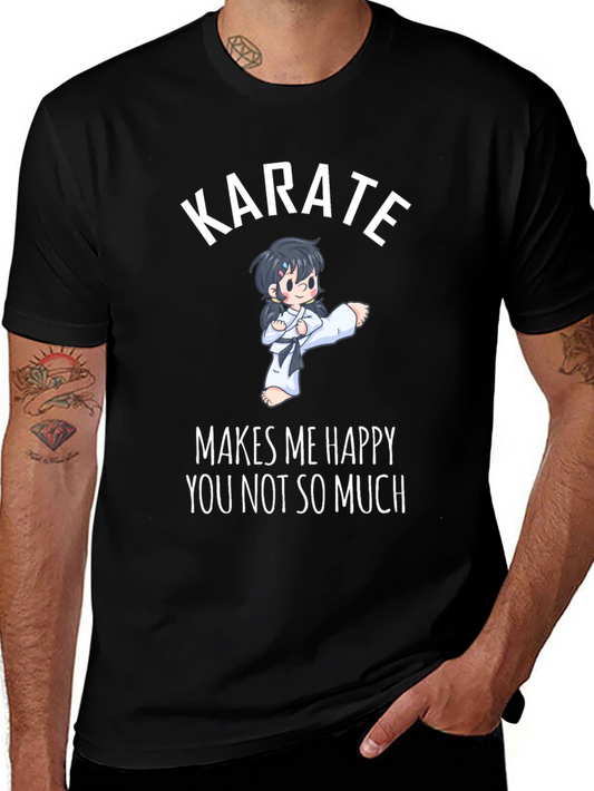 Karate Makes Me Happy Graphic T-Shirt