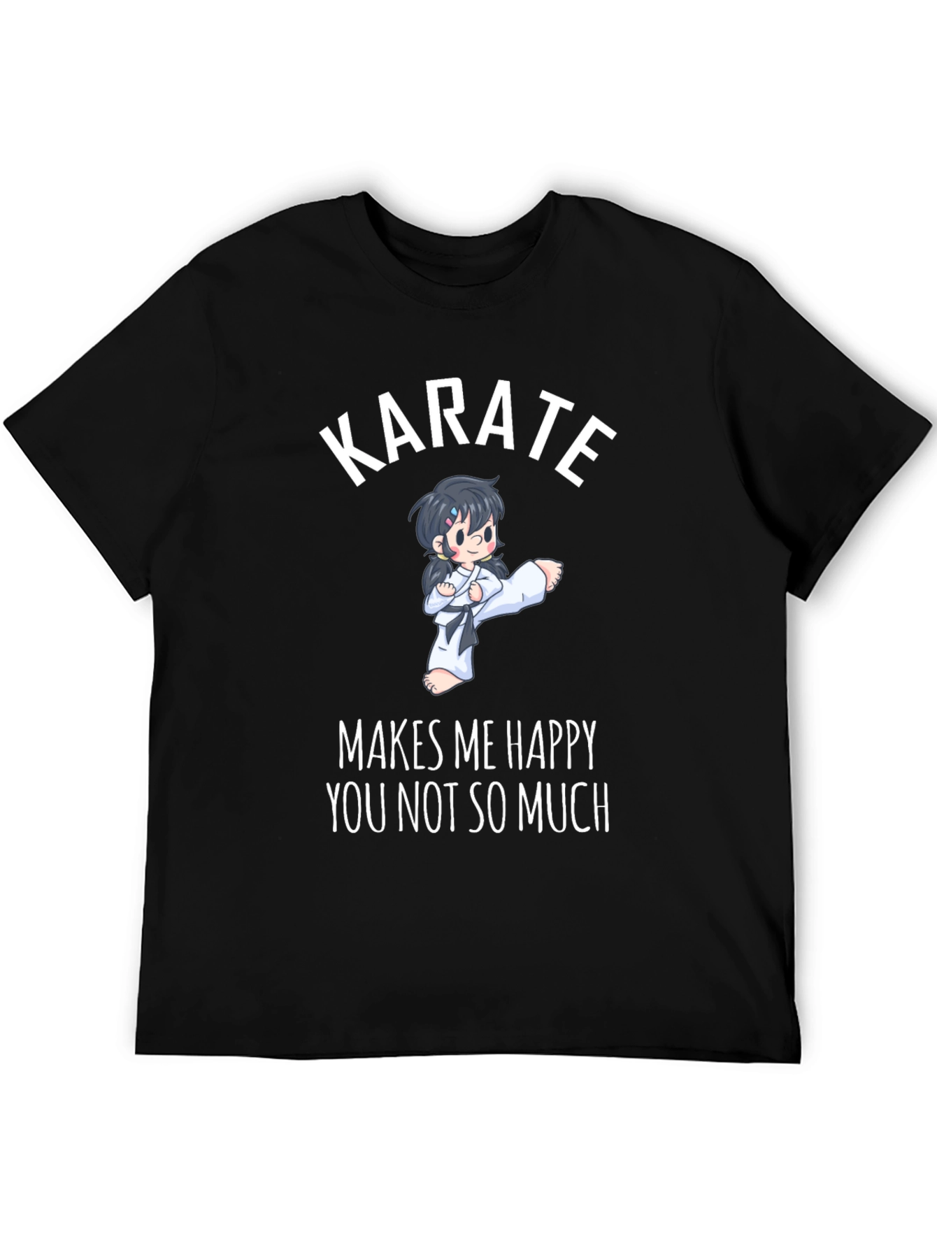 Karate Makes Me Happy Graphic T-Shirt